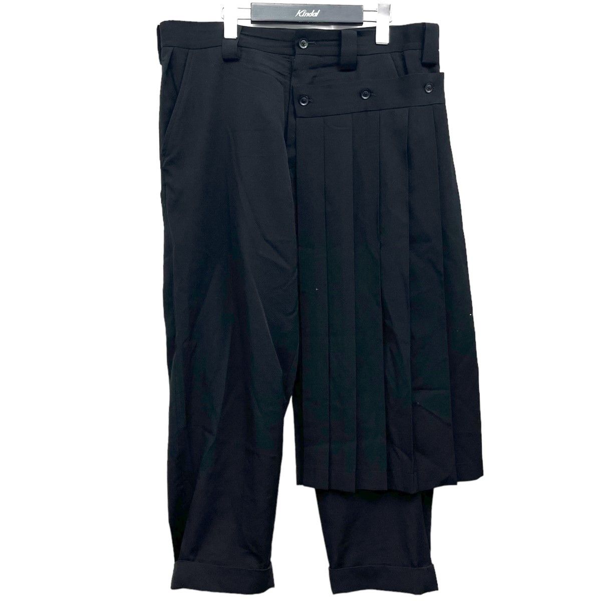 image of Yohji Yamamoto Pour Homme Left Pleat Macking Pants in Black, Men's (Size 34)