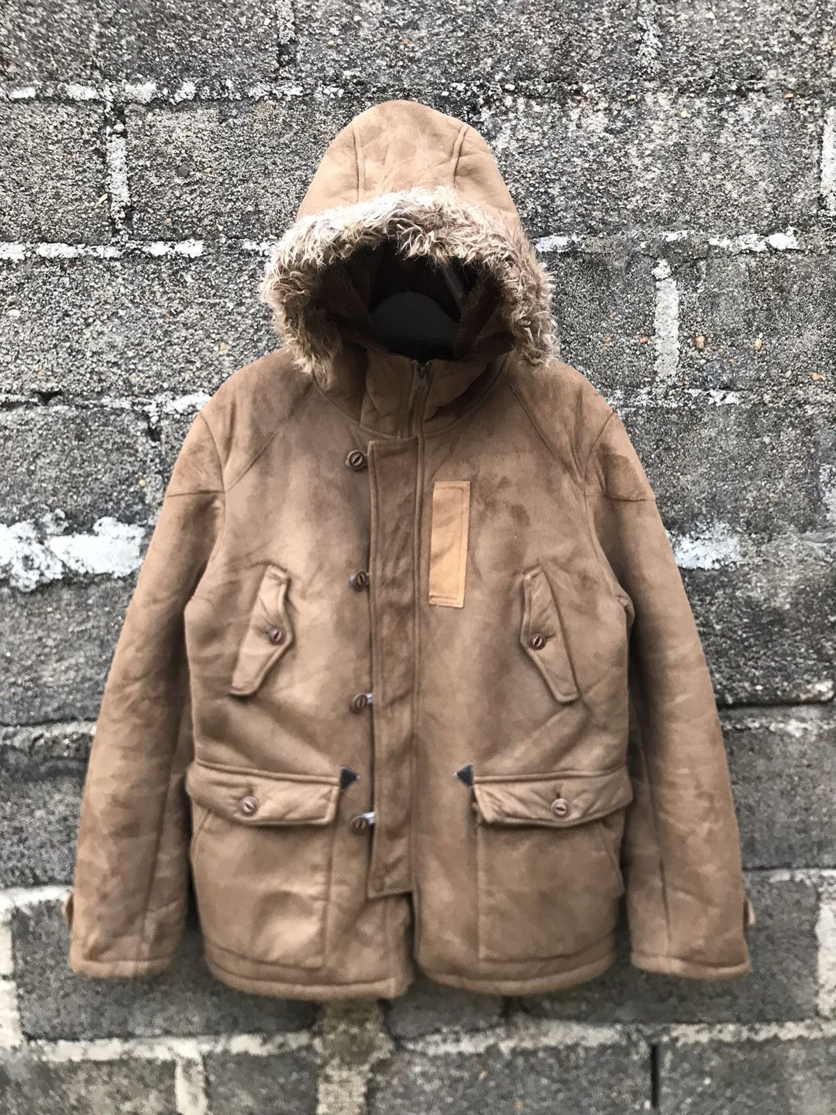 BARNS OUTFITTERS × Japanese Brand ⚡️Vintage Port Bridge Hoodies Fake Leather Barn Coat Jacket Size US L / EU 52-54 / 3 - 1 Thumbnail