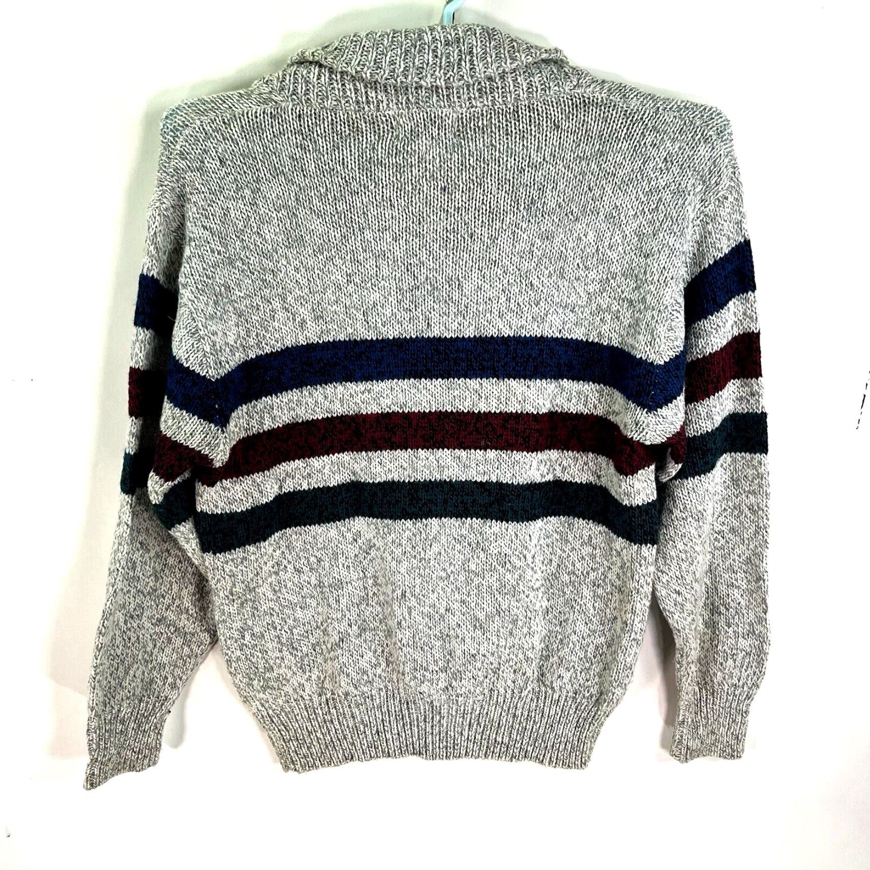 Vintage VINTAGE Midwest Traders Wool Blend Striped Pullover Sweater Men's Size L Gray 80s 90s Bohemian Outdoor Winter Size US L / EU 52-54 / 3 - 6 Thumbnail