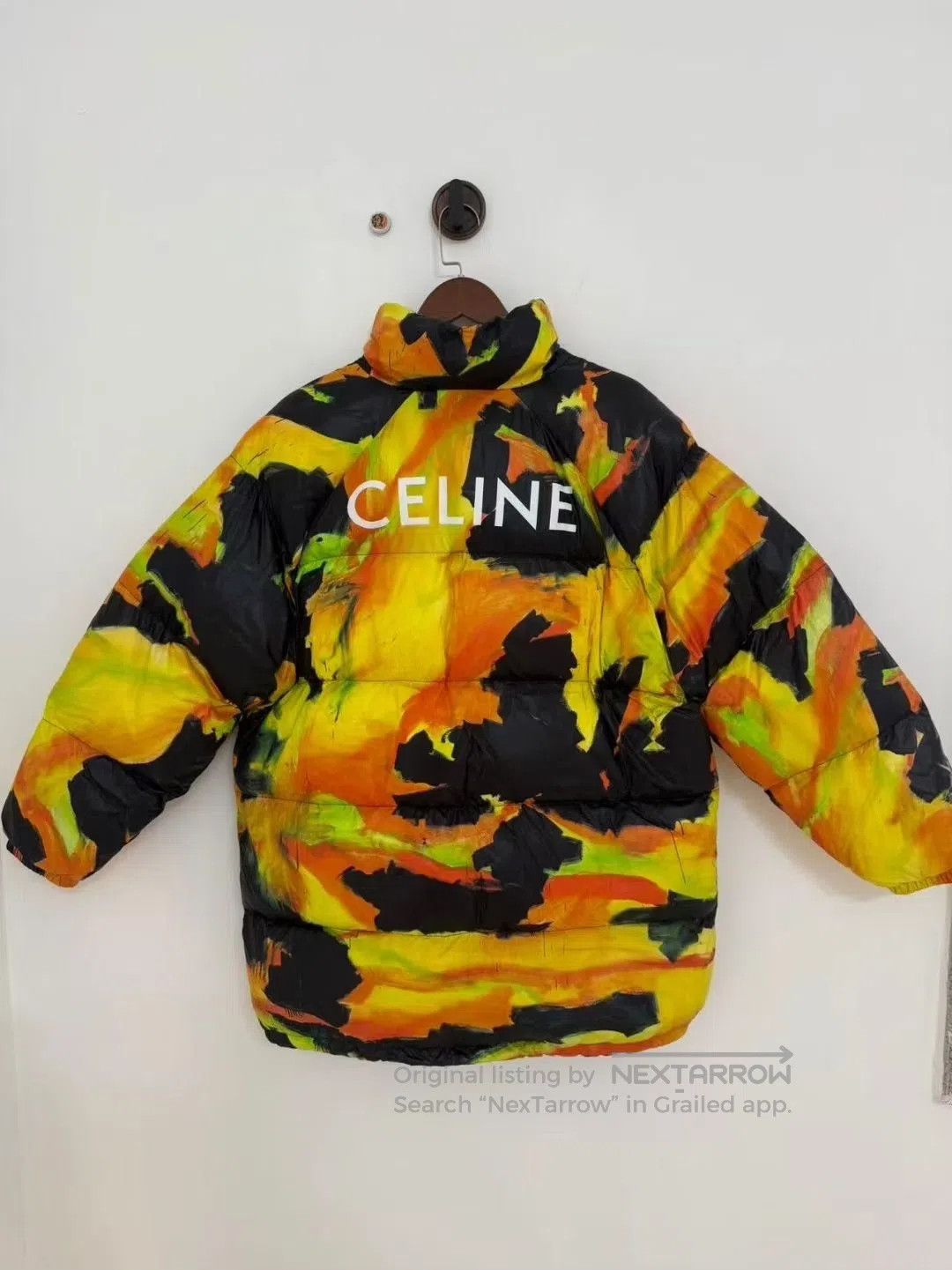 Celine CELINE Flame Graffiti Front and Back Letter Logo Down Jack Size XXS / US 00 / IT 34 - 2 Thumbnail