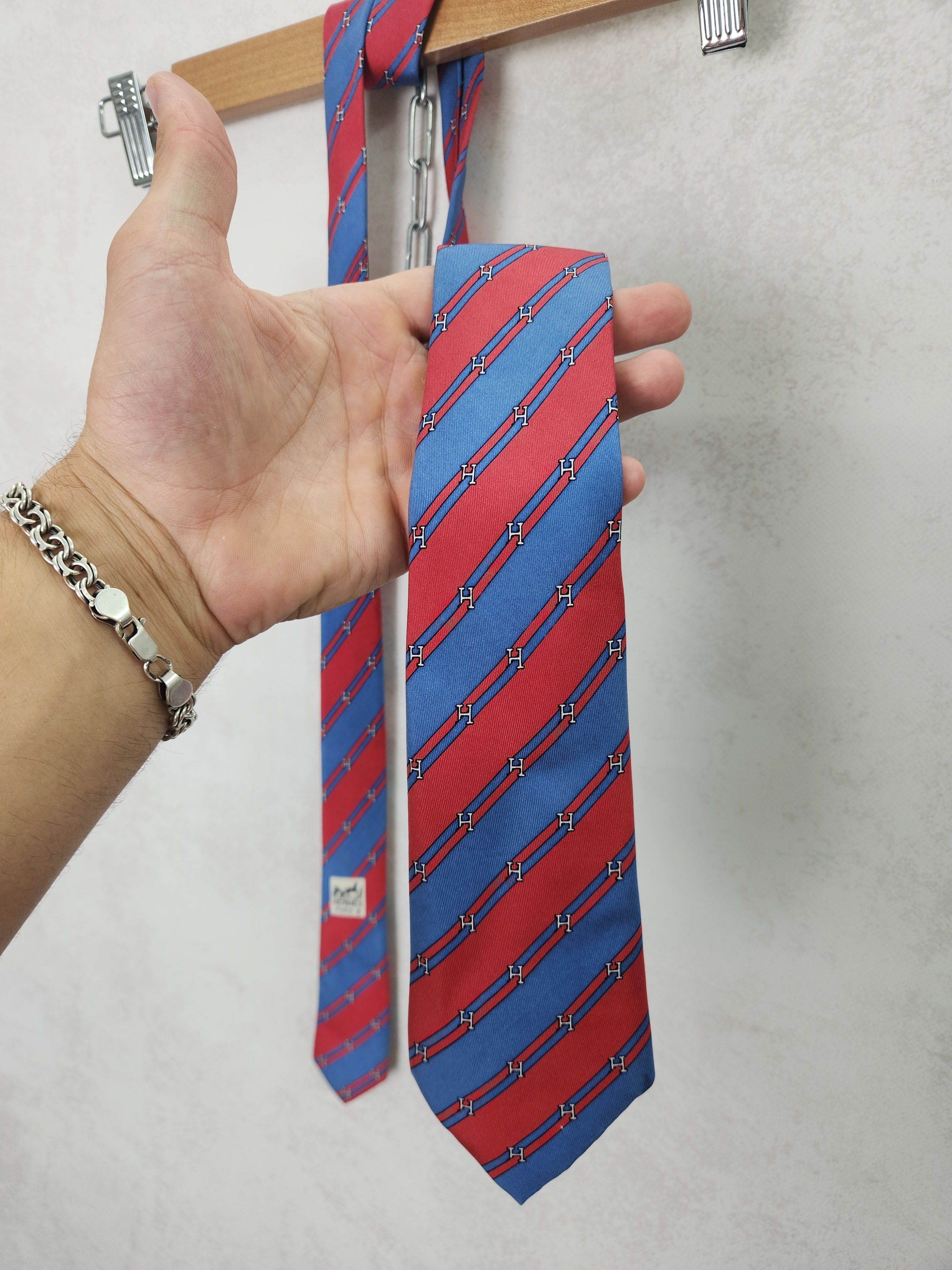 Hermes Vintage Hermes silk tie 958 IA Size ONE SIZE - 7 Thumbnail