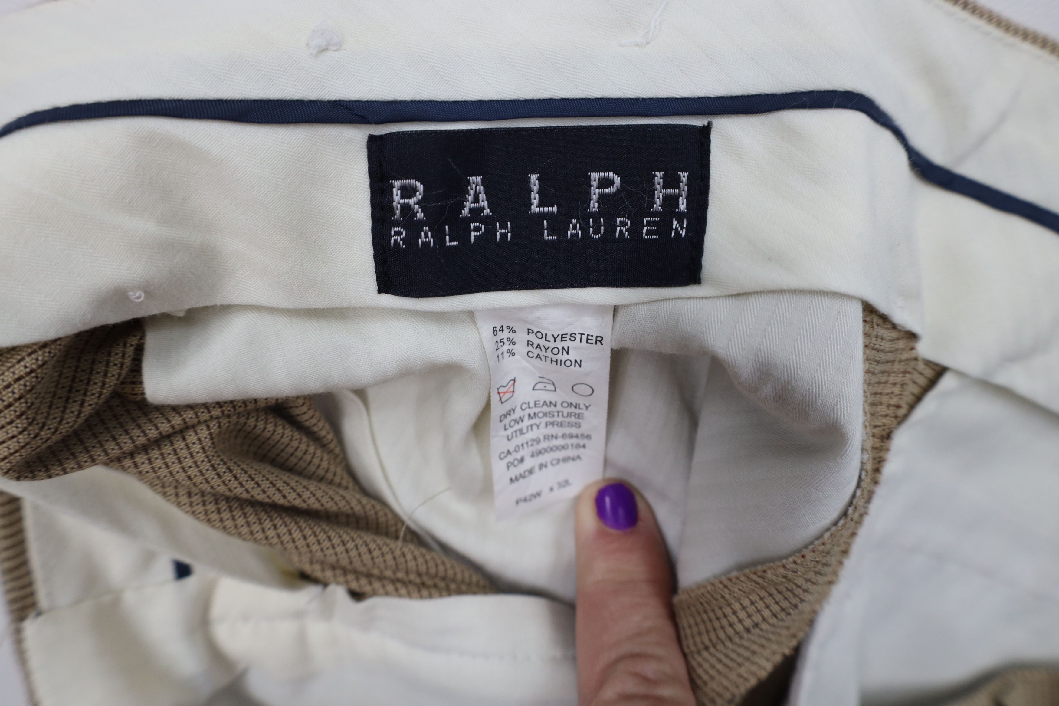 Ralph Lauren Vintage 90s Ralph Lauren Pleated Cuffed Wide Leg Chino Pants Size US 42 / EU 58 - 6 Thumbnail