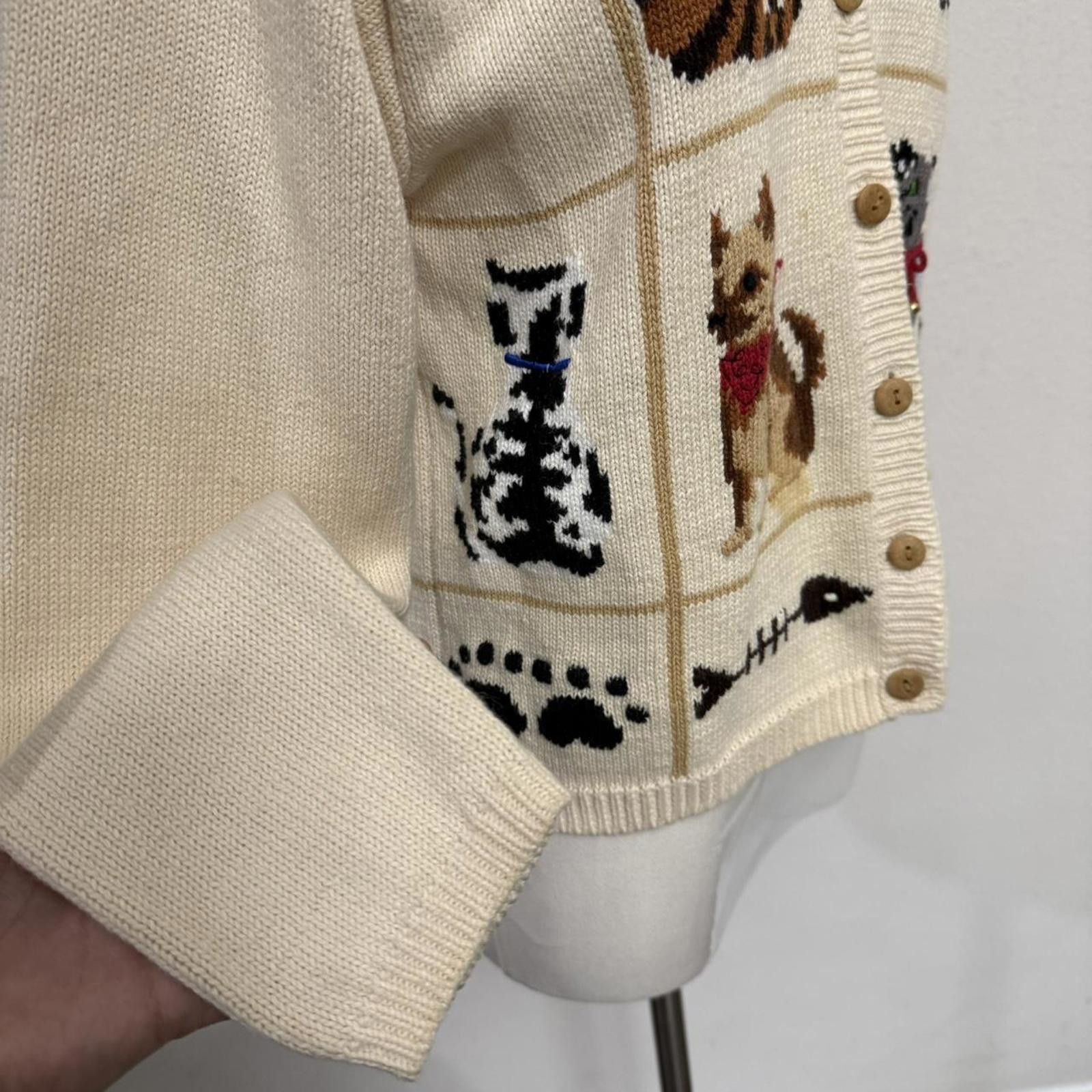 Designer MC Collective Women's Cream and Multi Cardigan Size S / US 4 / IT 40 - 4 Thumbnail