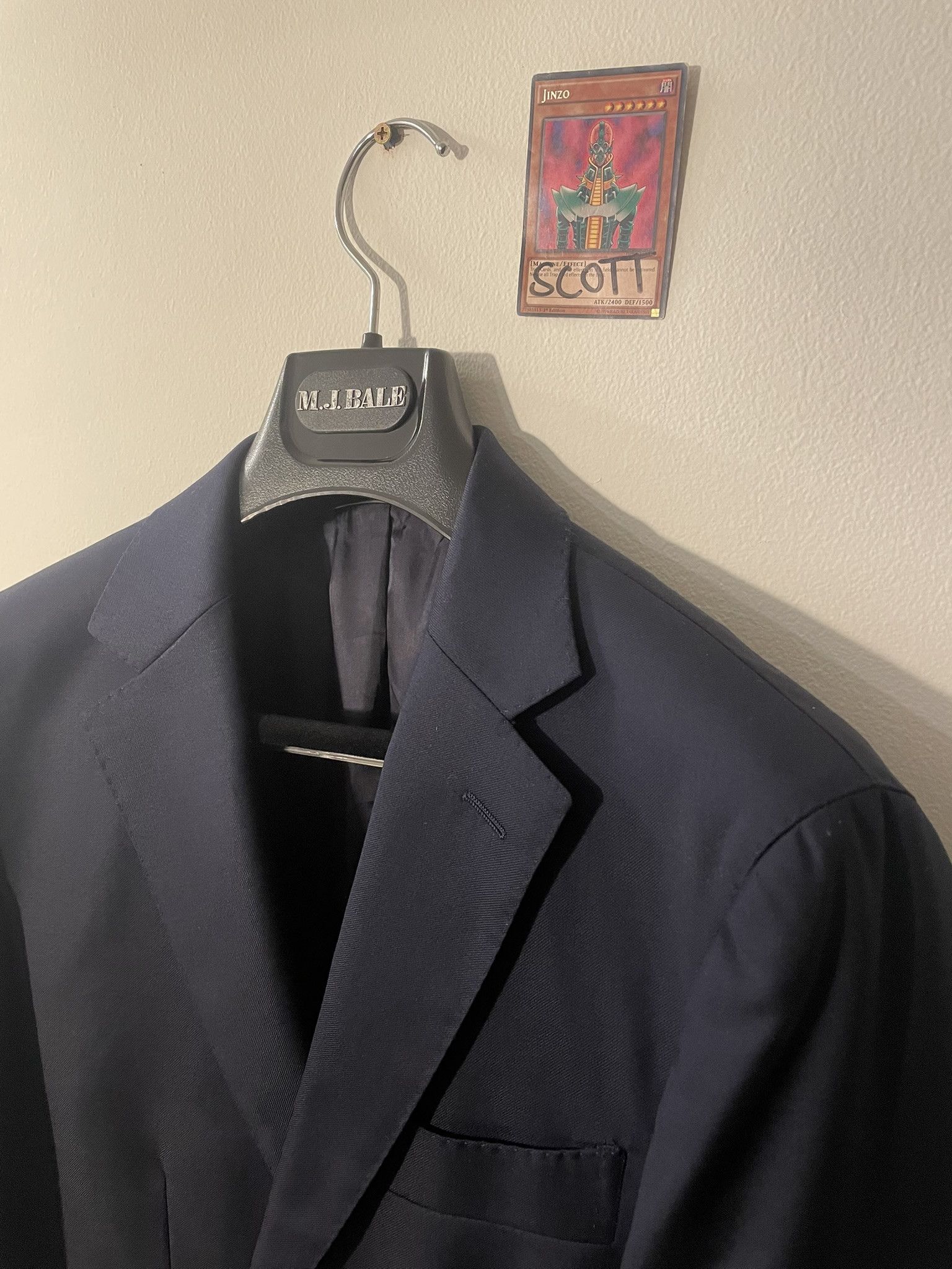 M.J. Bale MJ Bale navy suit jacket. Size 40R - 2 Thumbnail