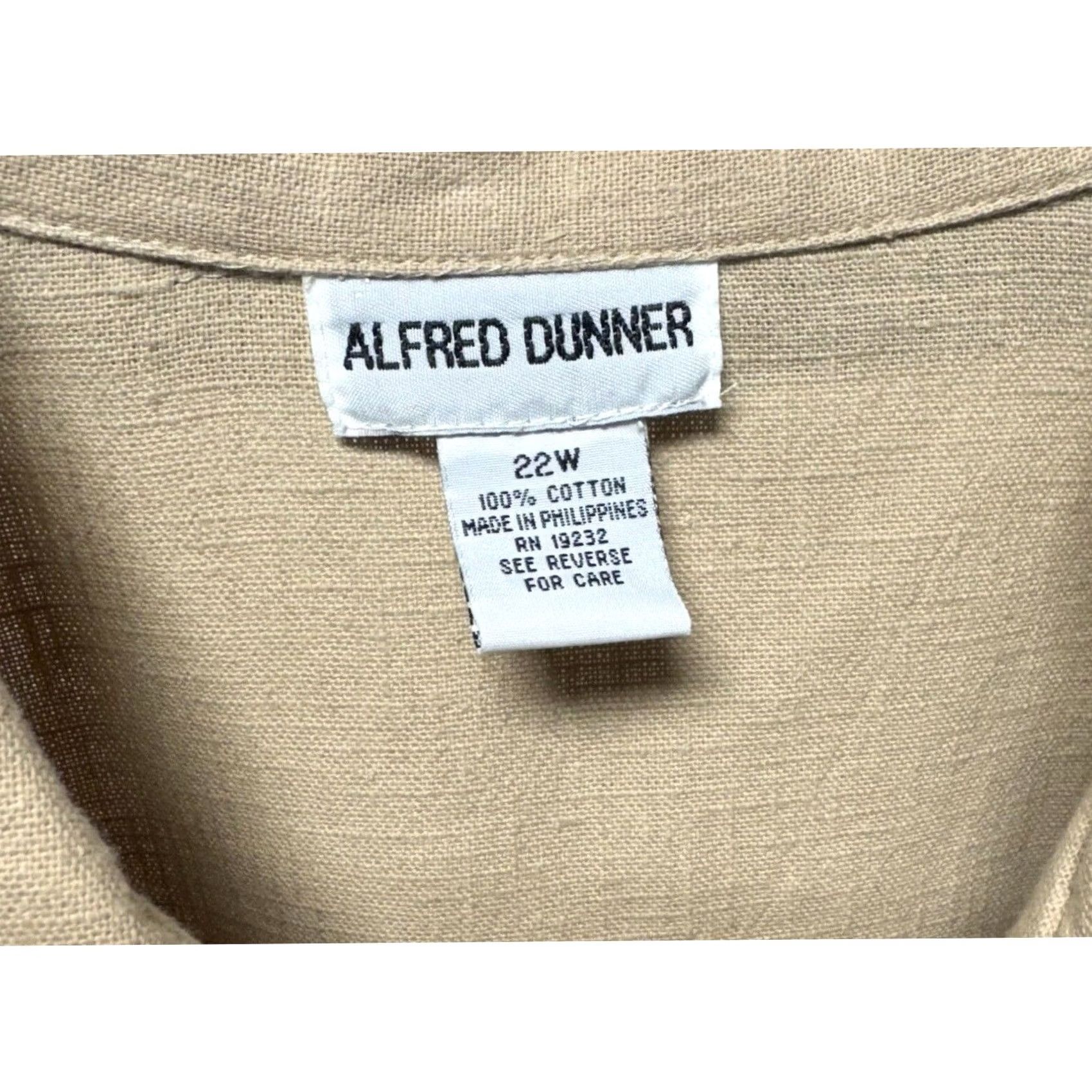 Vintage Alfred Dunner Women's Jacket Tan Embroidered Flowers Size 22 Size 3XL / US 20-22 - 4 Thumbnail