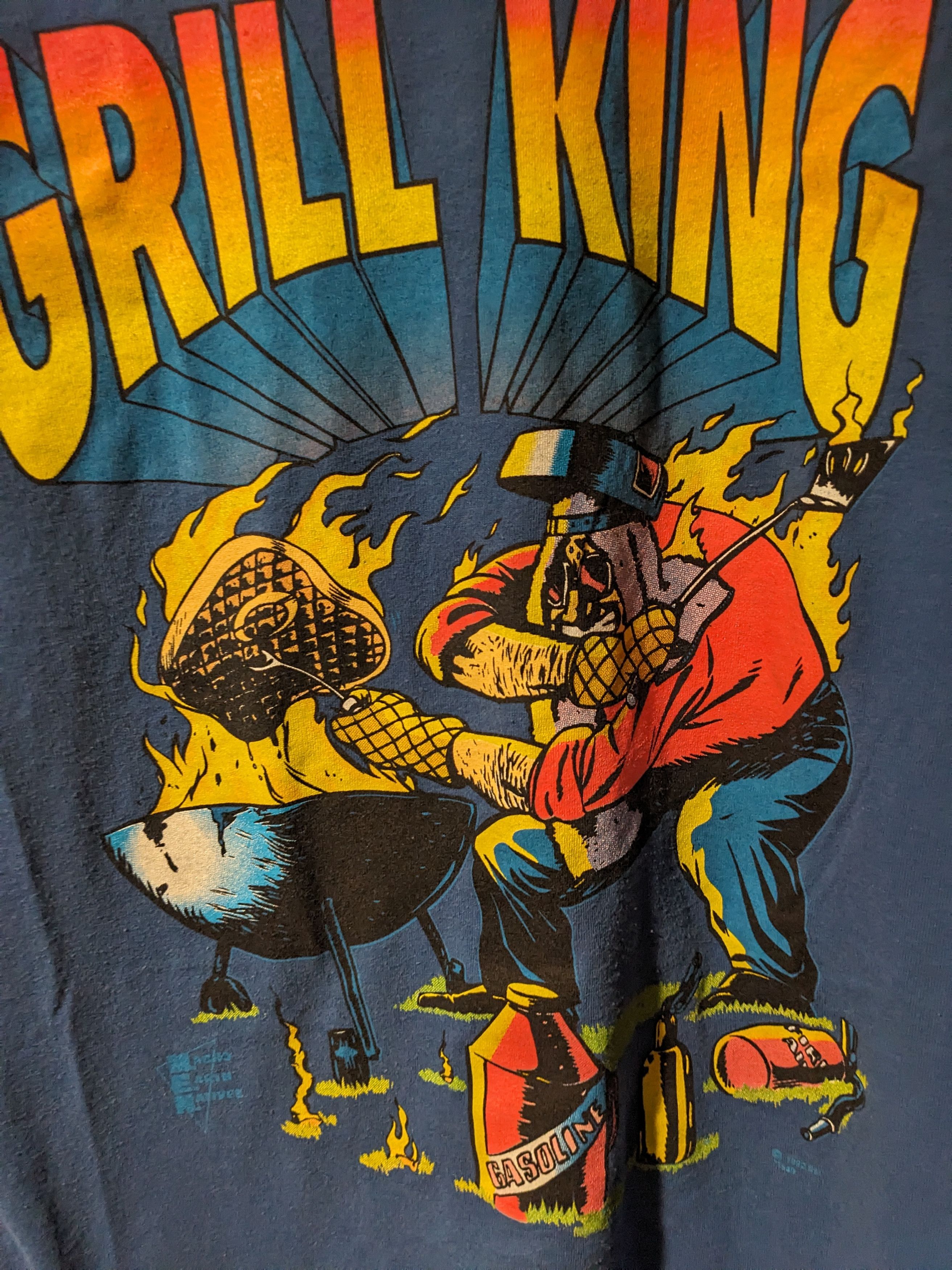 Signal Sport × Vintage Vintage 1992 Grill King Summer Cooking Blue Medium Tank Top Size US M / EU 48-50 / 2 - 2 Thumbnail