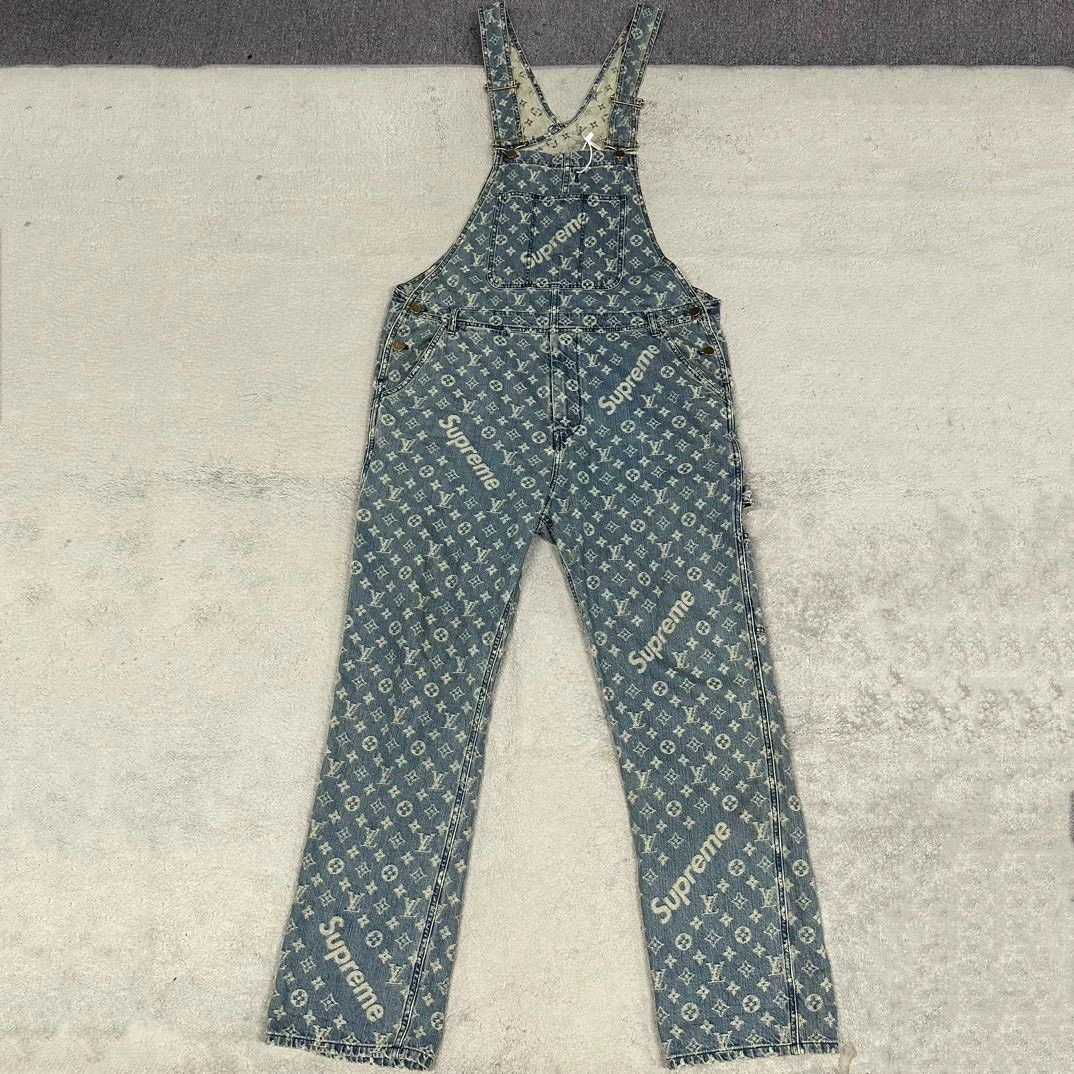 Louis Vuitton louis vuitton supreme denim overall jumpsuit Size US 31 - 2 Thumbnail