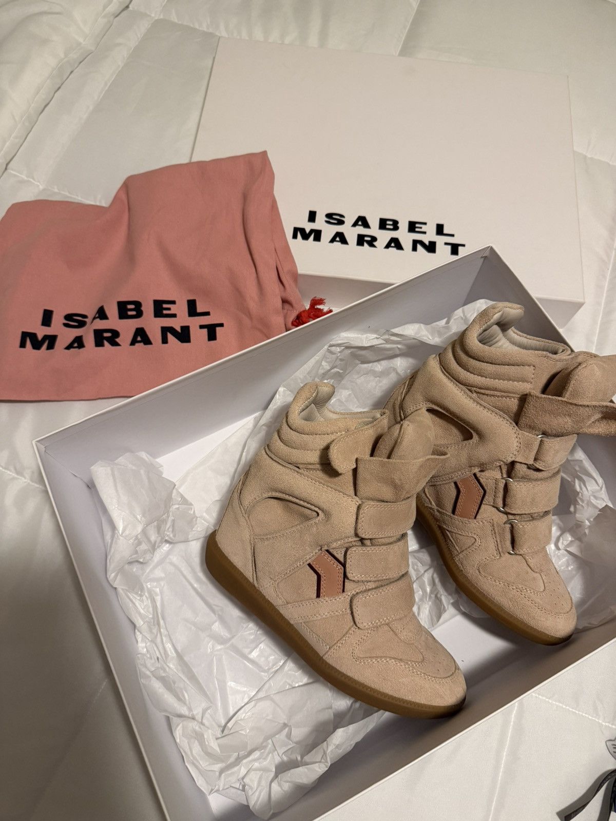 Isabel Marant Beskett Sneakers in Beige, Women's (Size 6)