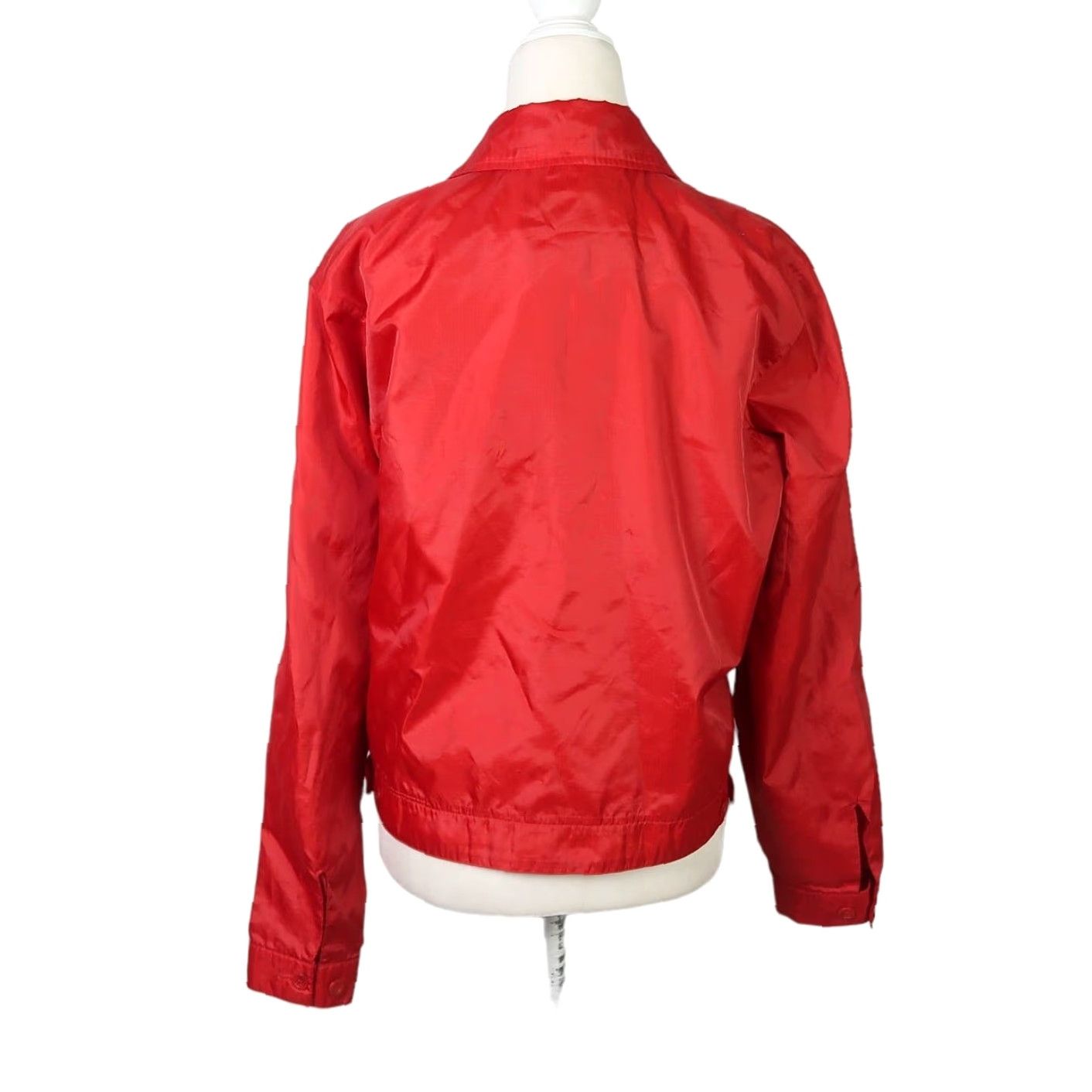 Express VINTAGE 90s Express red zip front windbreaker jacket Womens M Casual 90s Style Short Jacket/Coat Fall Spring Polyester Zip Size M / US 6-8 / IT 42-44 - 4 Thumbnail