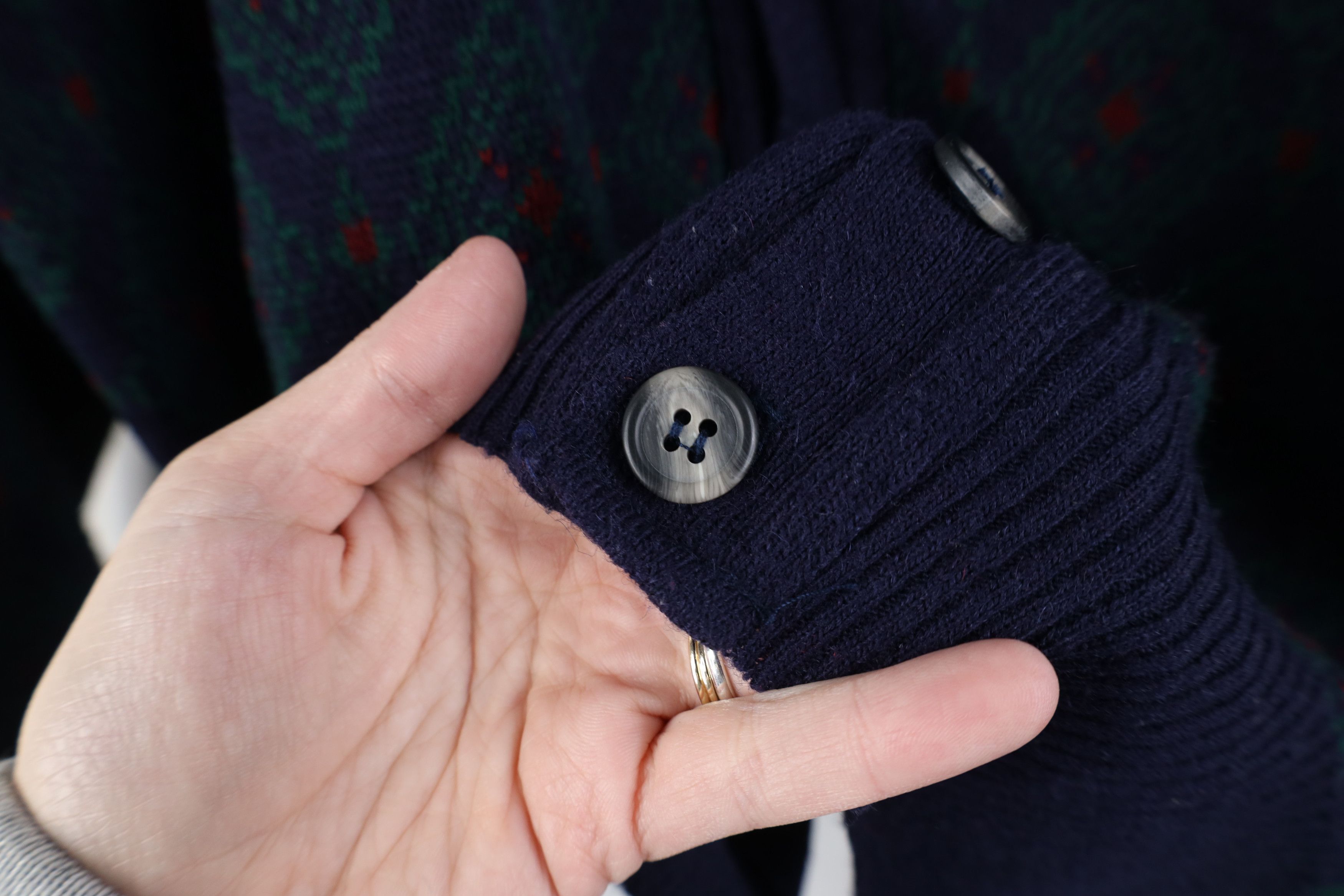 Vintage Vintage 90s Streetwear Blend Knit Geometric Cardigan Sweater Size US M / EU 48-50 / 2 - 8 Thumbnail