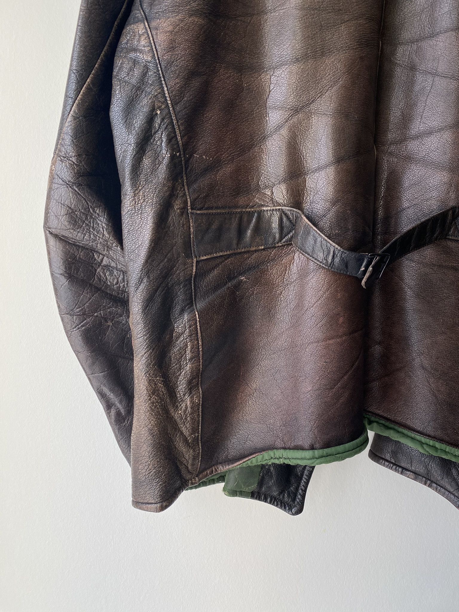 Vintage 1960s - Buckleback Leather Jacket - Made in Sweden Size US XL / EU 56 / 4 - 13 Thumbnail