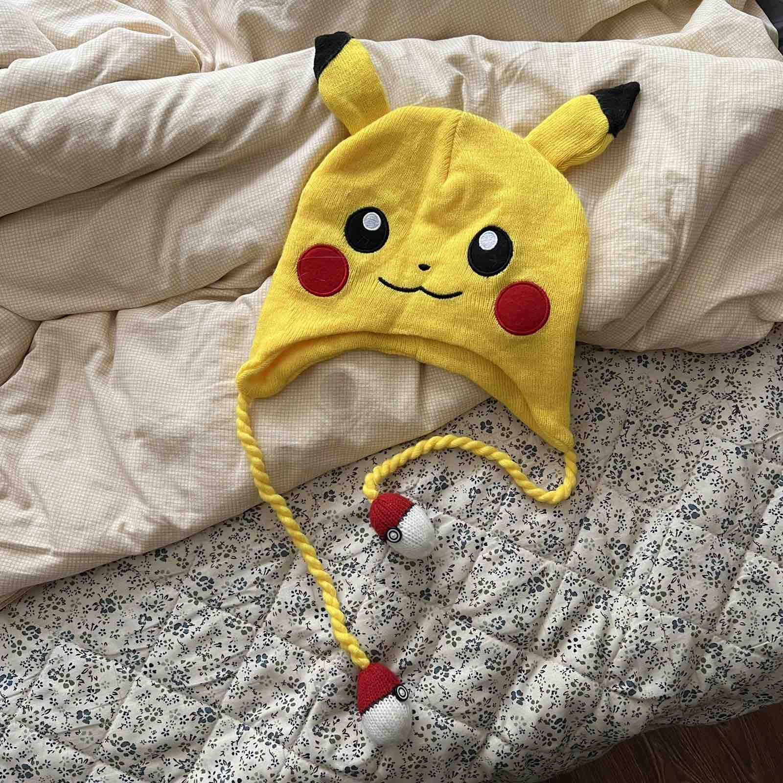 Anime × Pokemon Crazy Y2K Unique Essential Pikachu Pokémon Beanie Size ONE SIZE - 1 Thumbnail