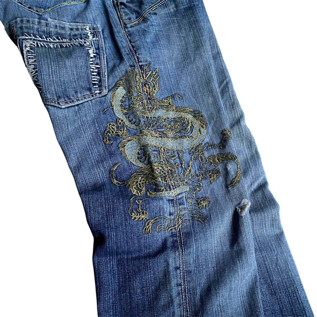 Japanese Brand × Kamakura Vintage Japanese Denim MarketNet Karakuri Tamashi Sukajan Size US 34 / EU 50 - 4 Thumbnail