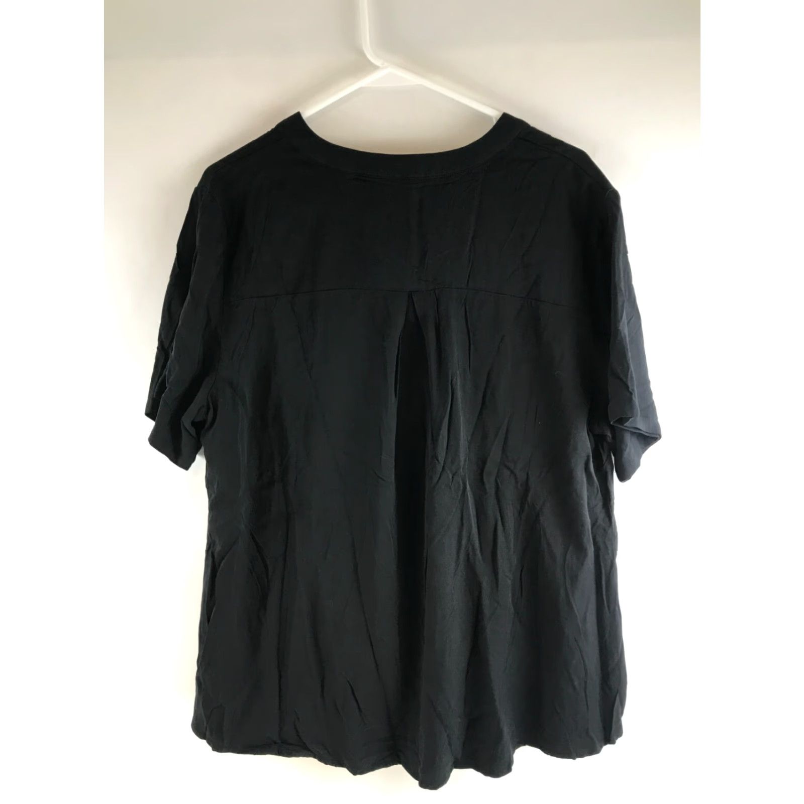 Vintage Bloomchic Blouse Shirt Women's 16 Black V-Neck Pockets Short Sleeve NWT NWT Size XXL / US 16-18 / IT 52-54 - 2 Thumbnail