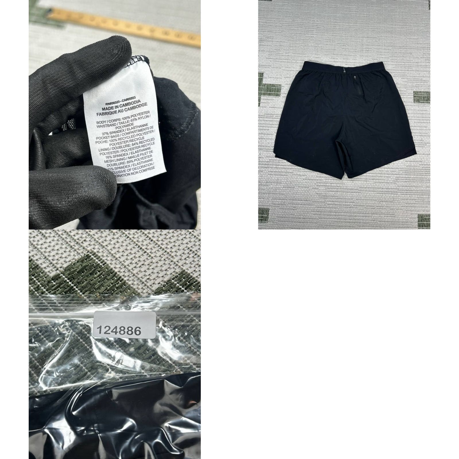Nike Nike Dri-FIT Running Shorts Womens Medium Black Drawstring Built In Liner Size 32" / US 10 / IT 46 - 8 Thumbnail
