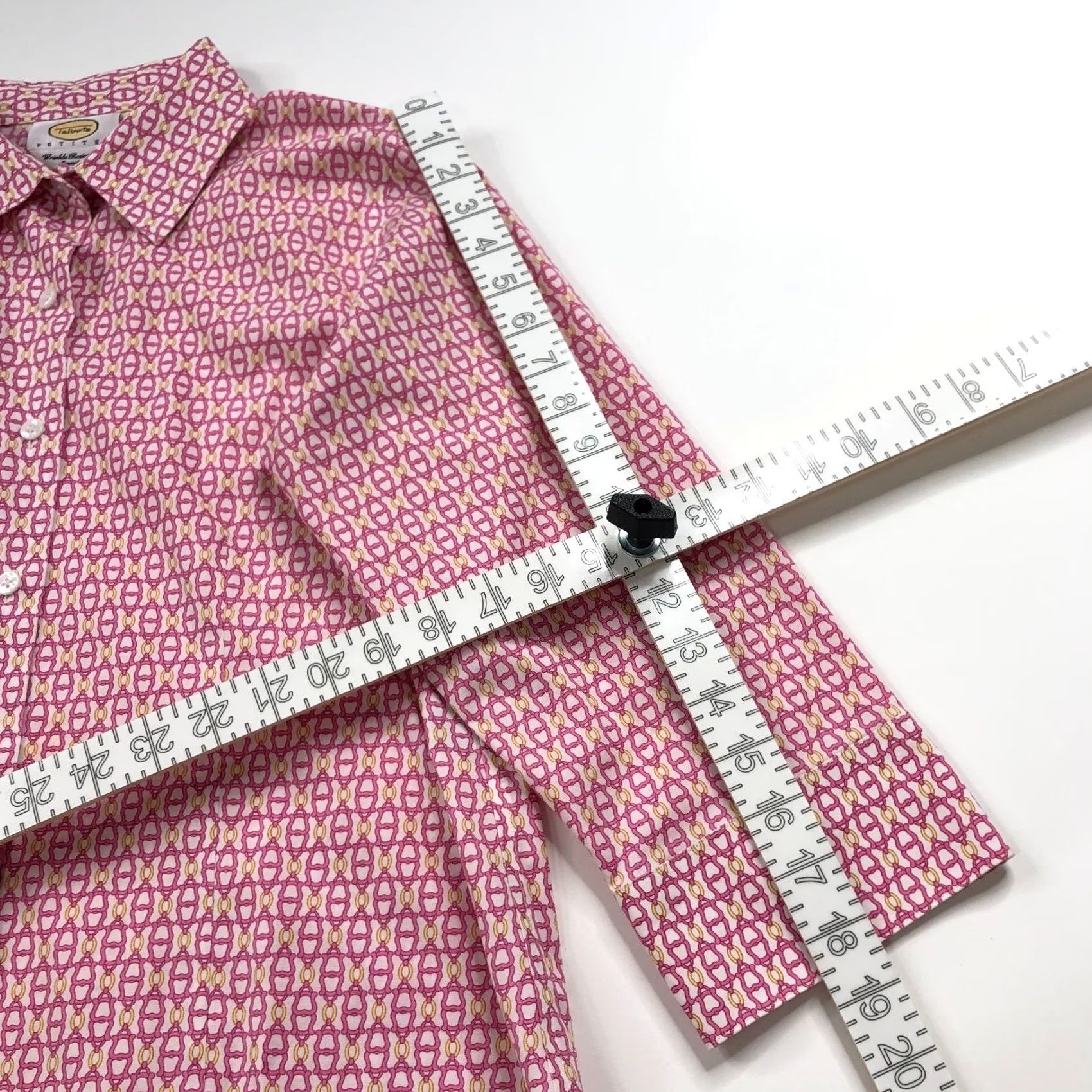 Talbots Talbots Petite 10 Shirt Pink Long Sleeve Button-Up VTG Chain Link Casual Womens 10P MINT Size L / US 10 / IT 46 - 4 Thumbnail