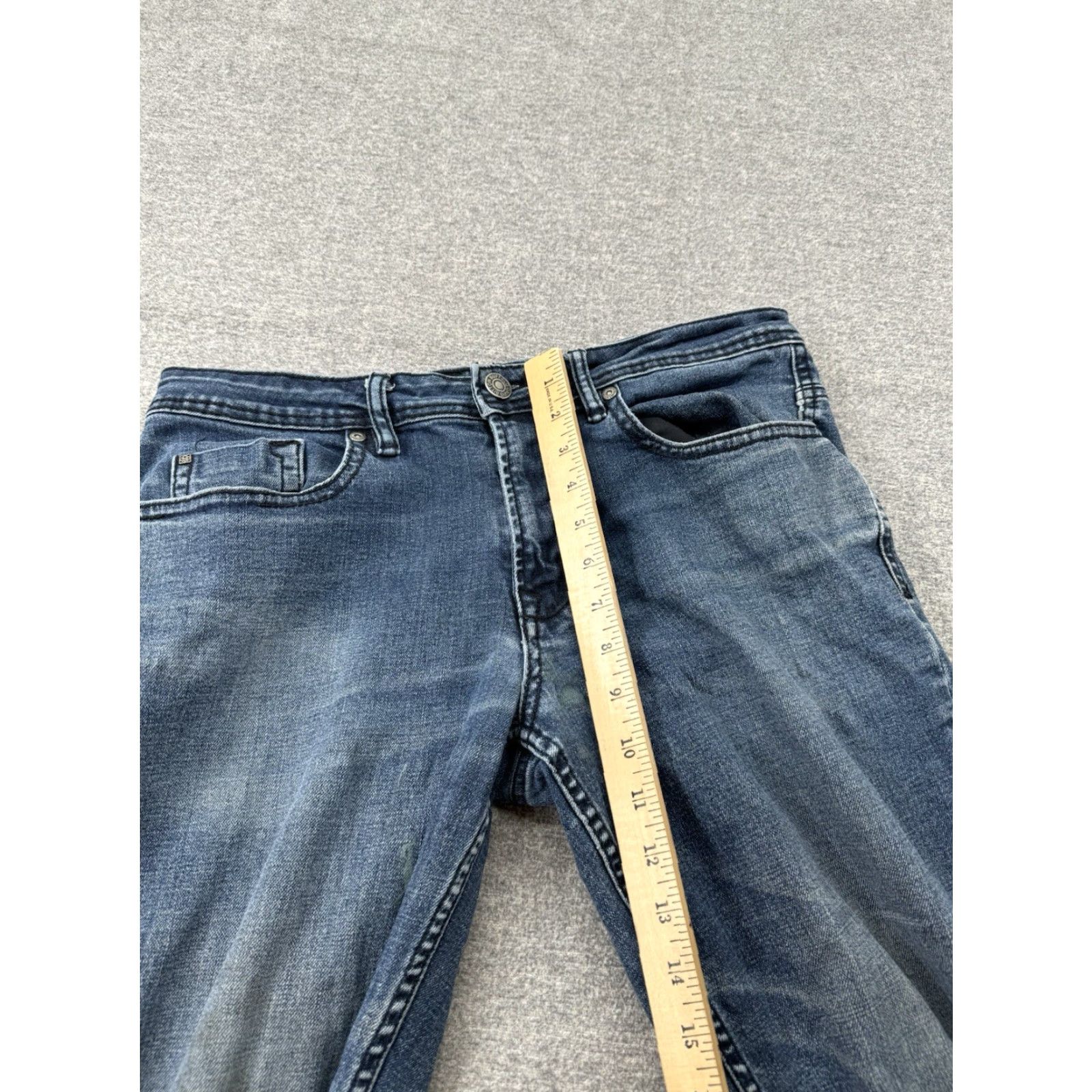 Buffalo David Bitton Buffalo Buffalo David Bitton Jackson-X Jeans 32x30 Straight Stretch Dark Wash Jeans Mens Regular 32 Blue Belt Loops 5-Pocket Size US 32 / EU 48 - 4 Thumbnail