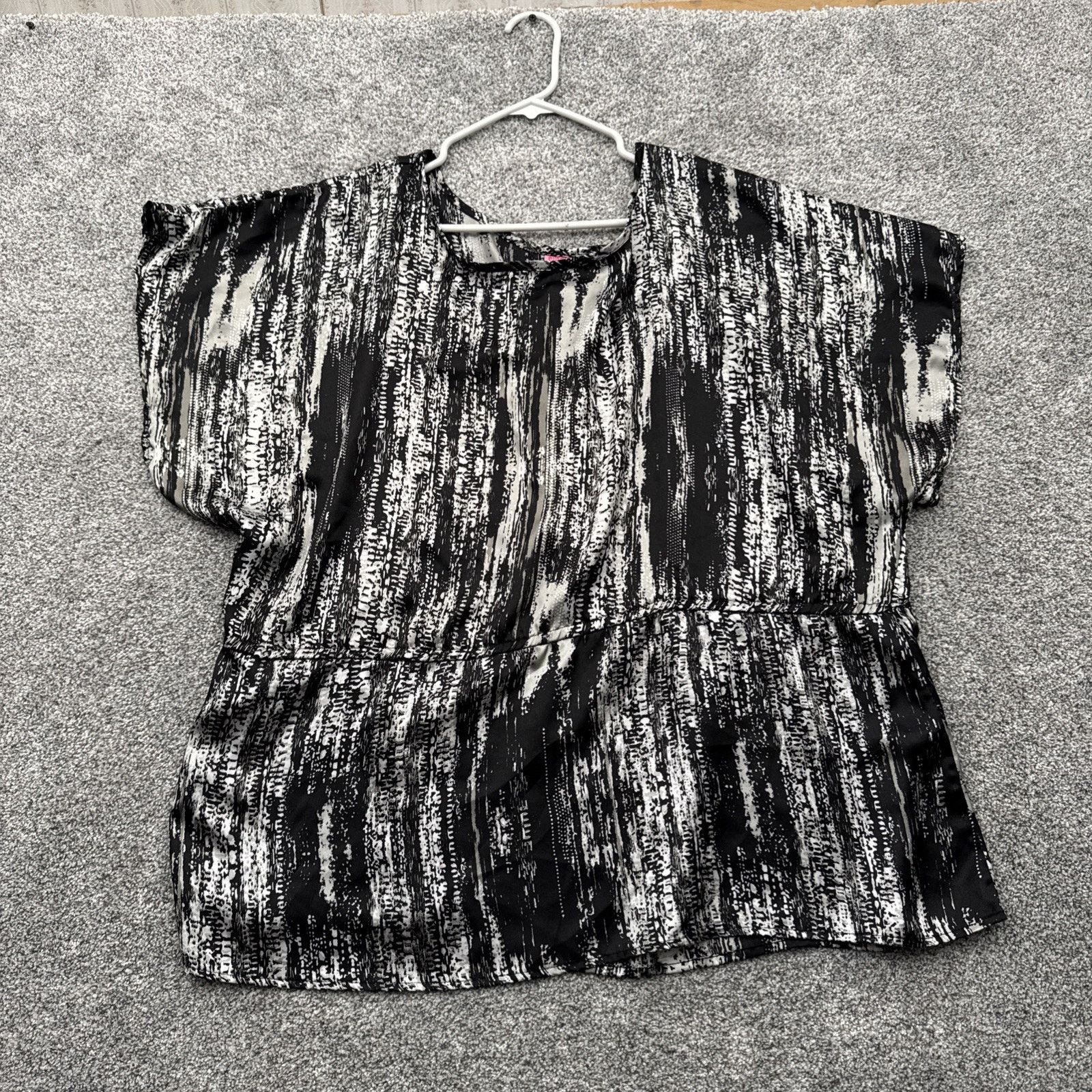 Other Vintage Y2K Peplum Top Womens 2X Plus Boho Abstract Grunge Size XXL / US 16-18 / IT 52-54 - 1 Thumbnail