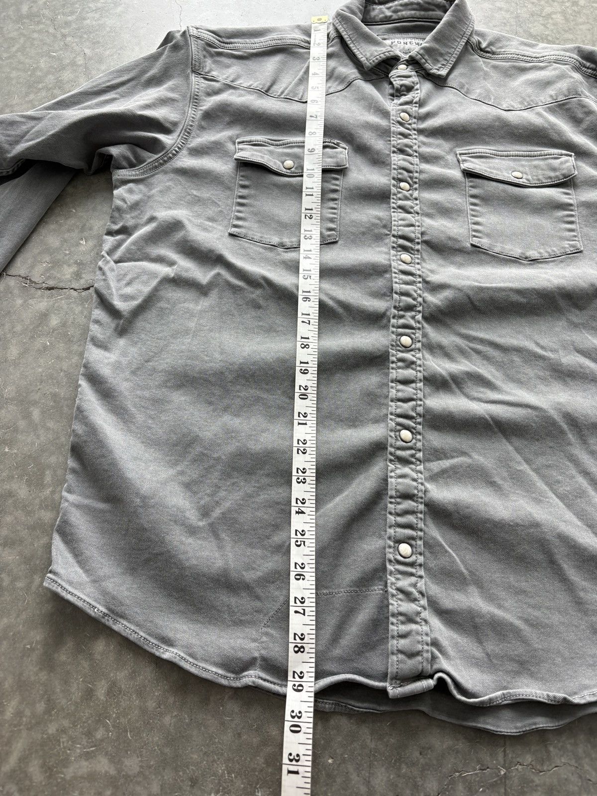 Other Poncho Pearl Snap Brushpopper Shirt Gray Large Regular Fit Size US L / EU 52-54 / 3 - 7 Thumbnail