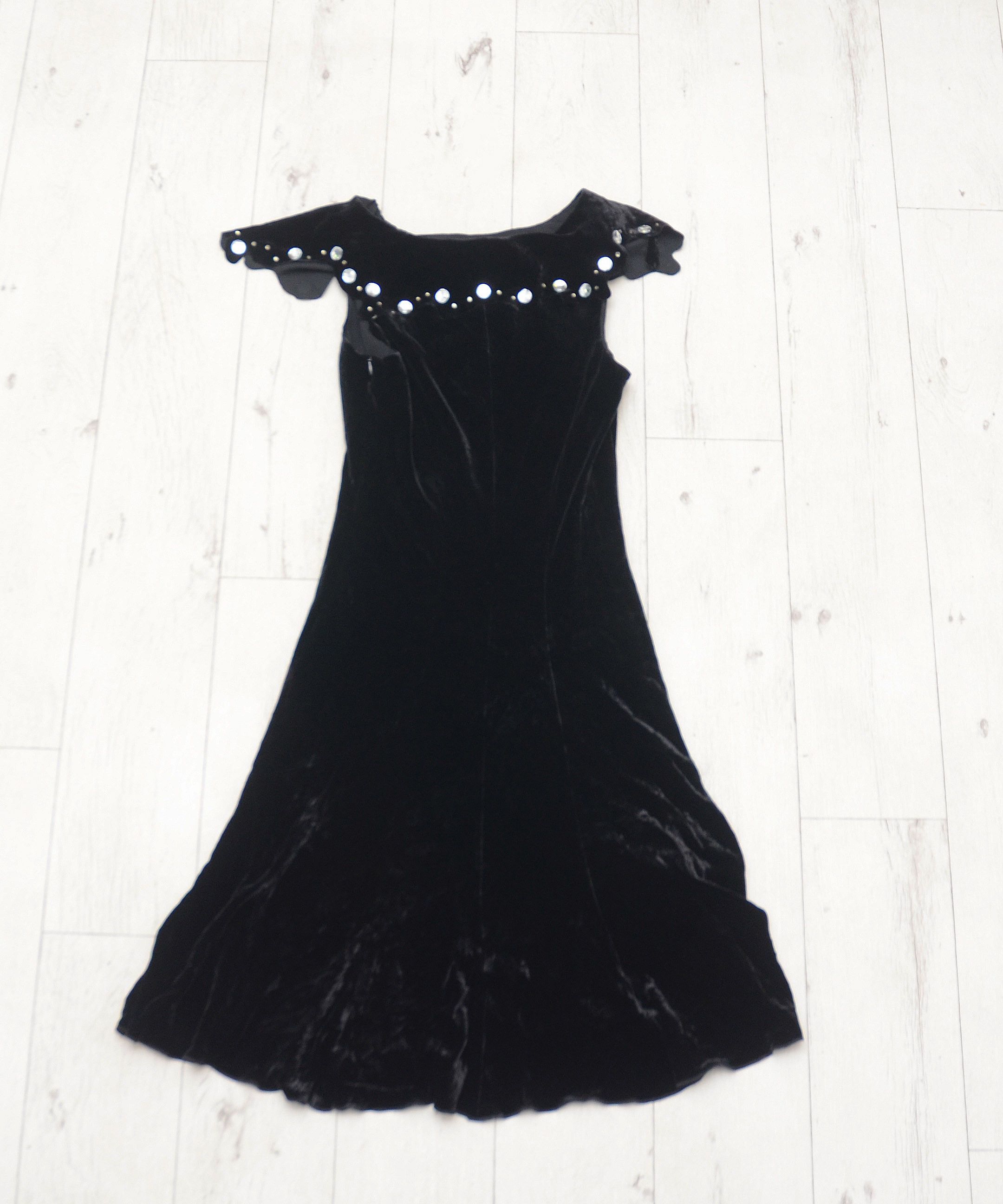 Armani Luxury Emporio Armani Elite Black Velvet Dress Crystal Size S / US 4 / IT 40 - 15 Thumbnail