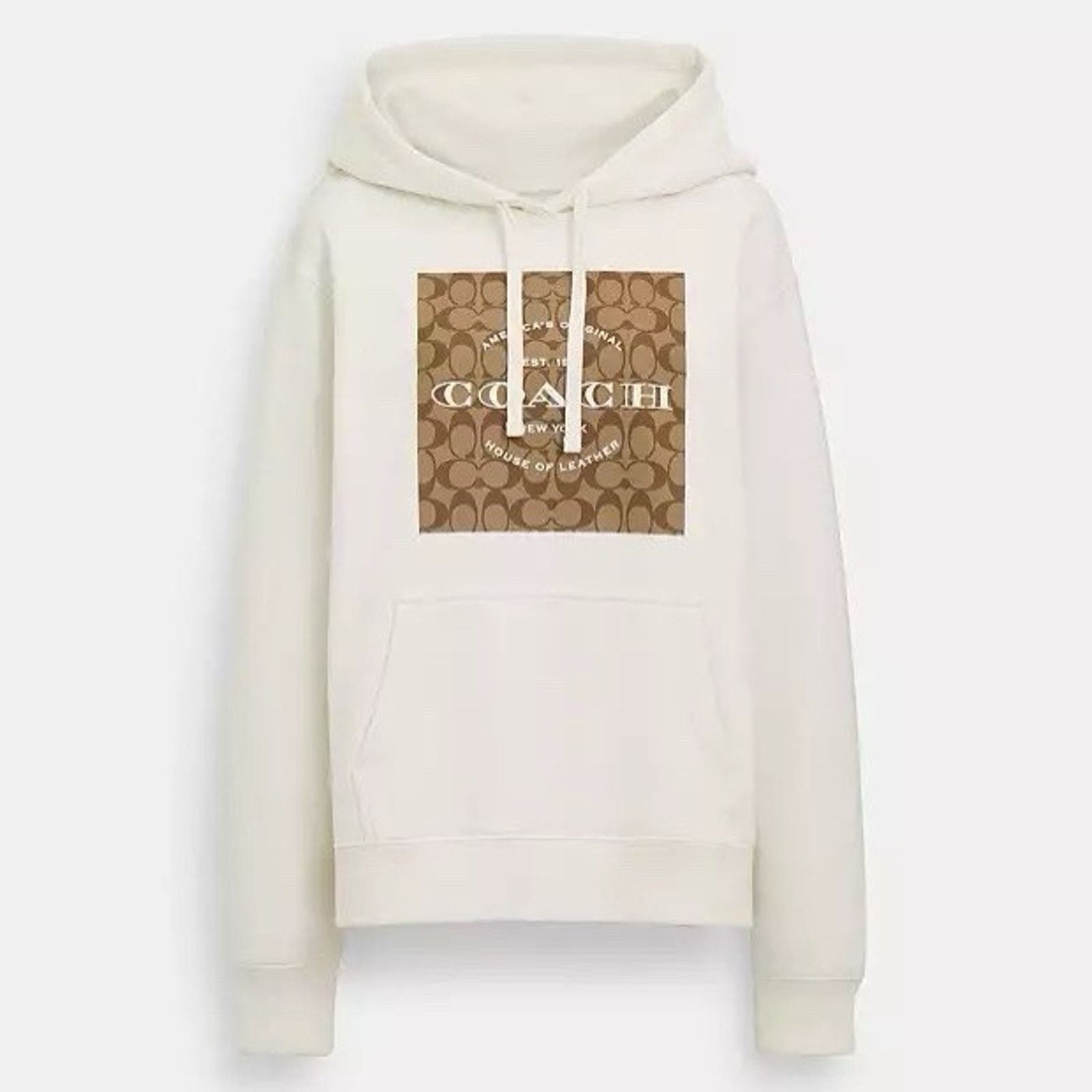 Coach NWT Coach Woman Hoodie Square M Cotton White CR039 Large Size US L / EU 52-54 / 3 - 5 Thumbnail