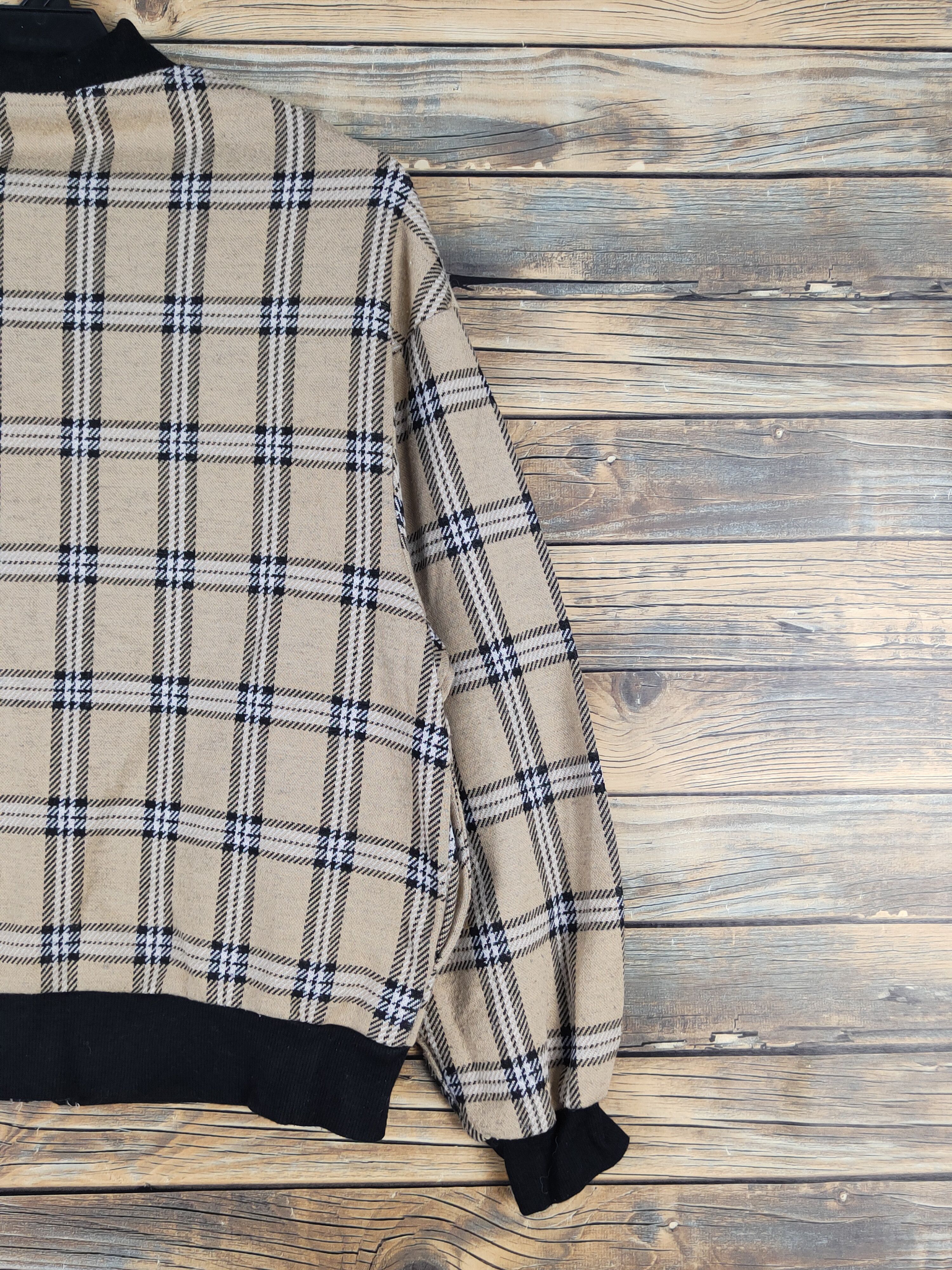Homespun Knitwear × Japanese Brand × Vintage Bliatorm Light Brown checkered Sweaters # W1337 Size US S / EU 44-46 / 1 - 9 Thumbnail