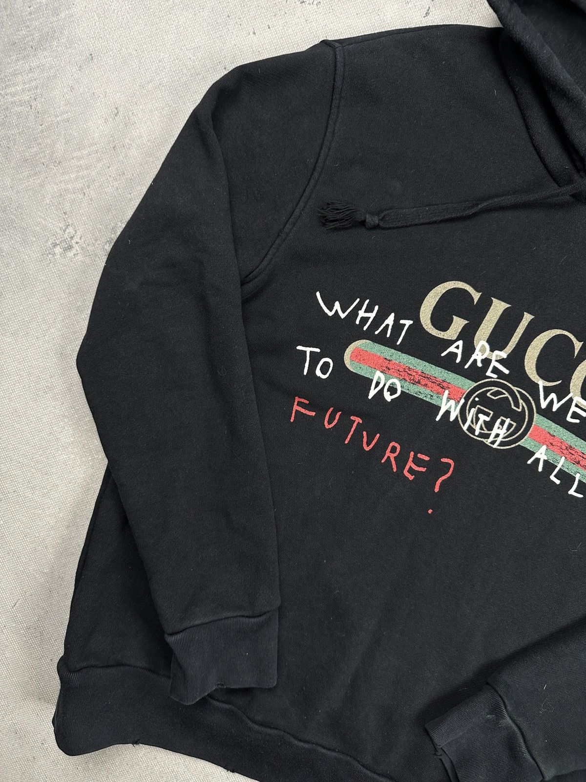 Gucci Gucci Coco Capitán Future Logo Hoodie Black Oversized Italy Size US M / EU 48-50 / 2 - 2 Thumbnail
