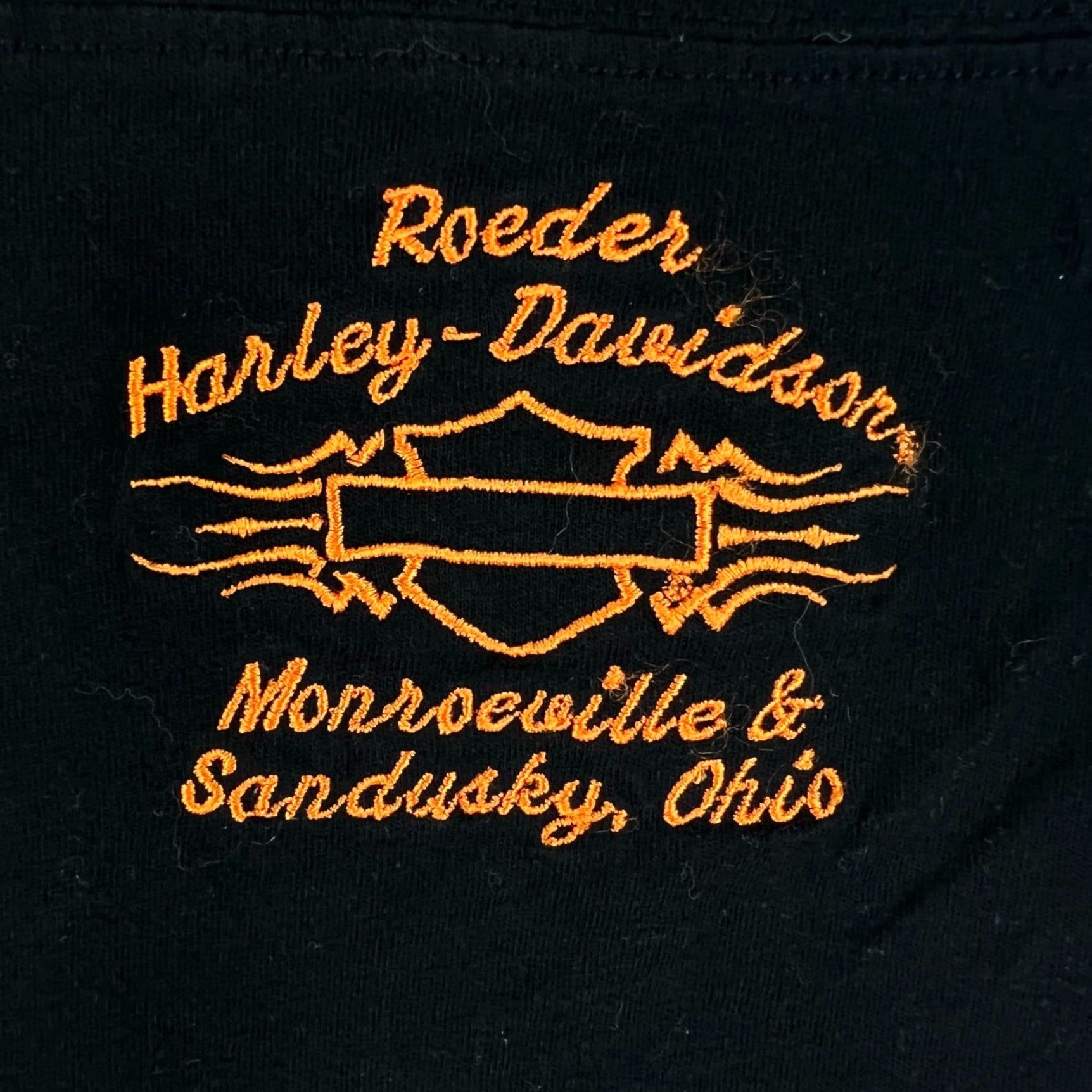 Harley Davidson Harley-Davidson Womens T-Shirt Embroidered Top L Black Vintage No Size L / US 10 / IT 46 - 5 Thumbnail