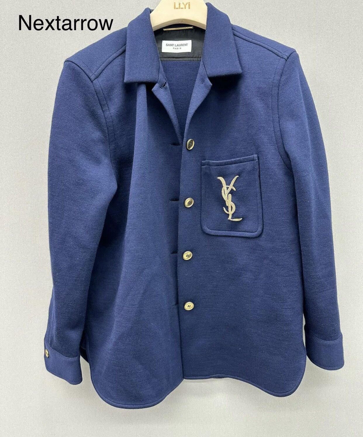 Saint Laurent Paris Saint Laurent YSL gold thread logo suit jacket2412-Nextarrow Size US M / EU 48-50 / 2 - 1 Thumbnail