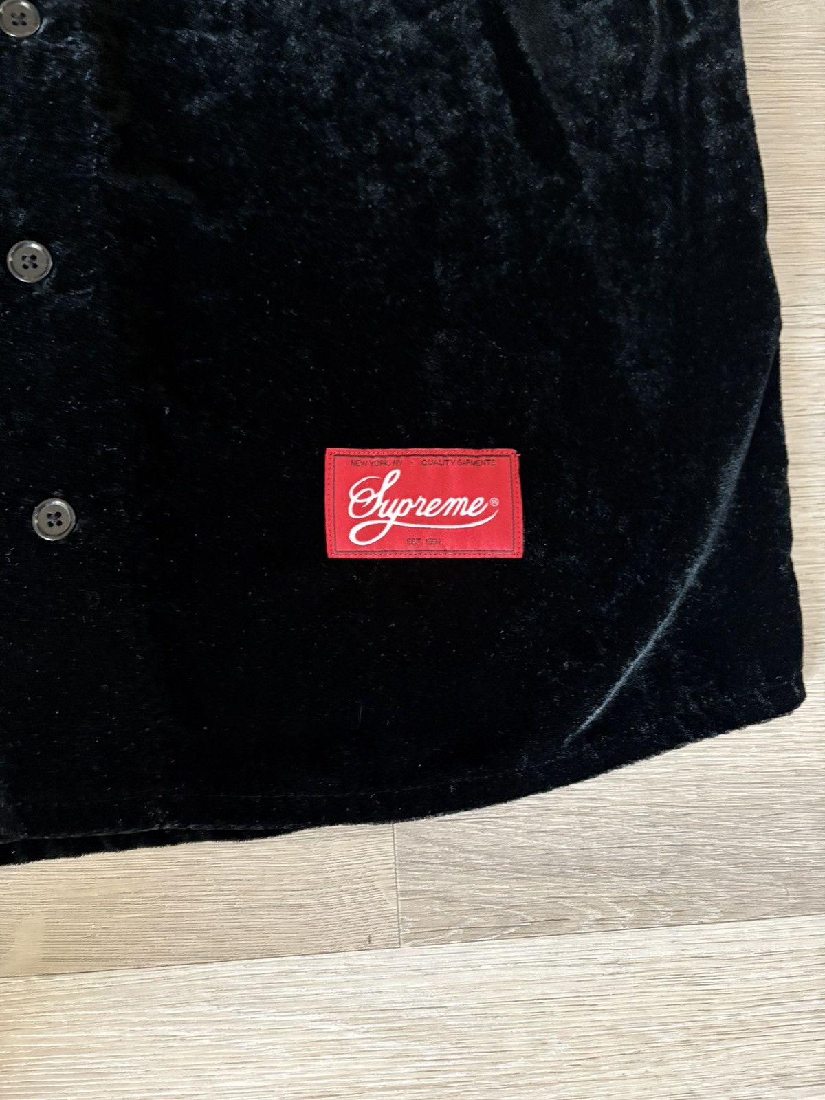 Supreme Supreme Velvet Baseball Jersey SS25 Black Size US S / EU 44-46 / 1 - 4 Thumbnail