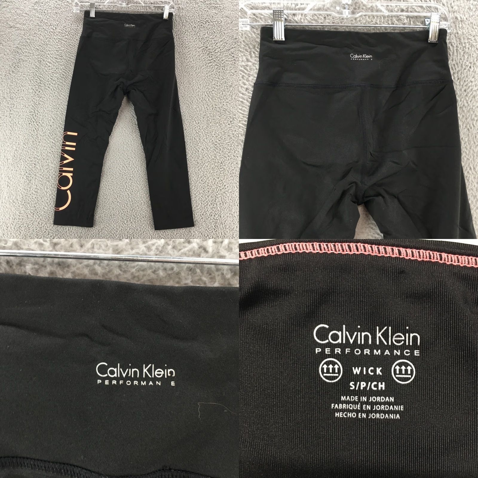 Calvin Klein Calvin Klein Performance Wick Legging Pants Womens S Black Pull On Wide Waist Size 28" / US 6 / IT 42 - 8 Thumbnail