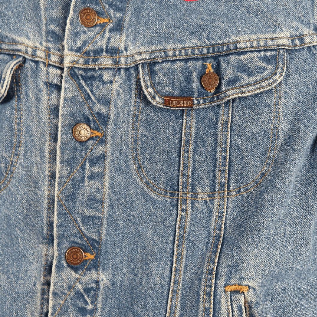 Lee VINTAGE Lee Jacket Denim 90s XL Blue Jeans Bomber Jacket Adult LARGE Lee 90s Casual Mens Size US 33 - 5 Thumbnail
