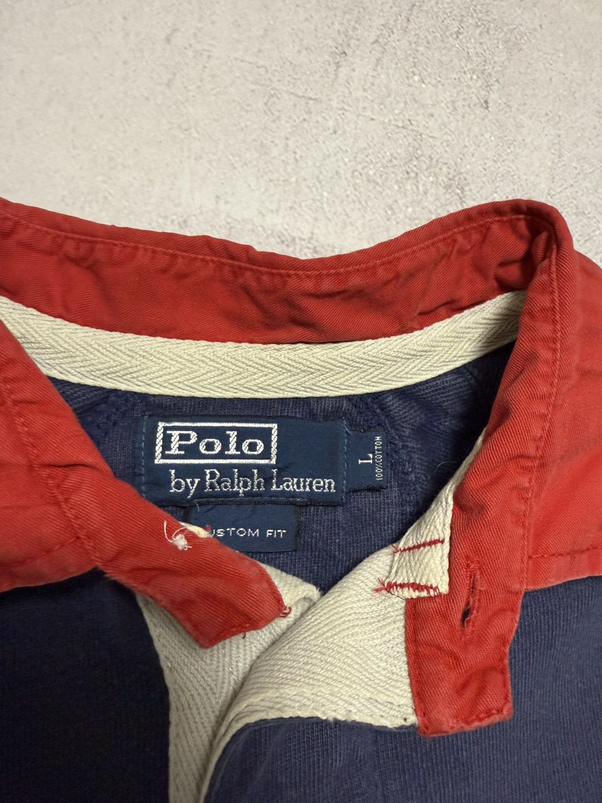 Polo Ralph Lauren × Vintage Vintage Polo Ralph Lauren Rugby Big Logo Baggy Sweatshirt Size US L / EU 52-54 / 3 - 8 Thumbnail