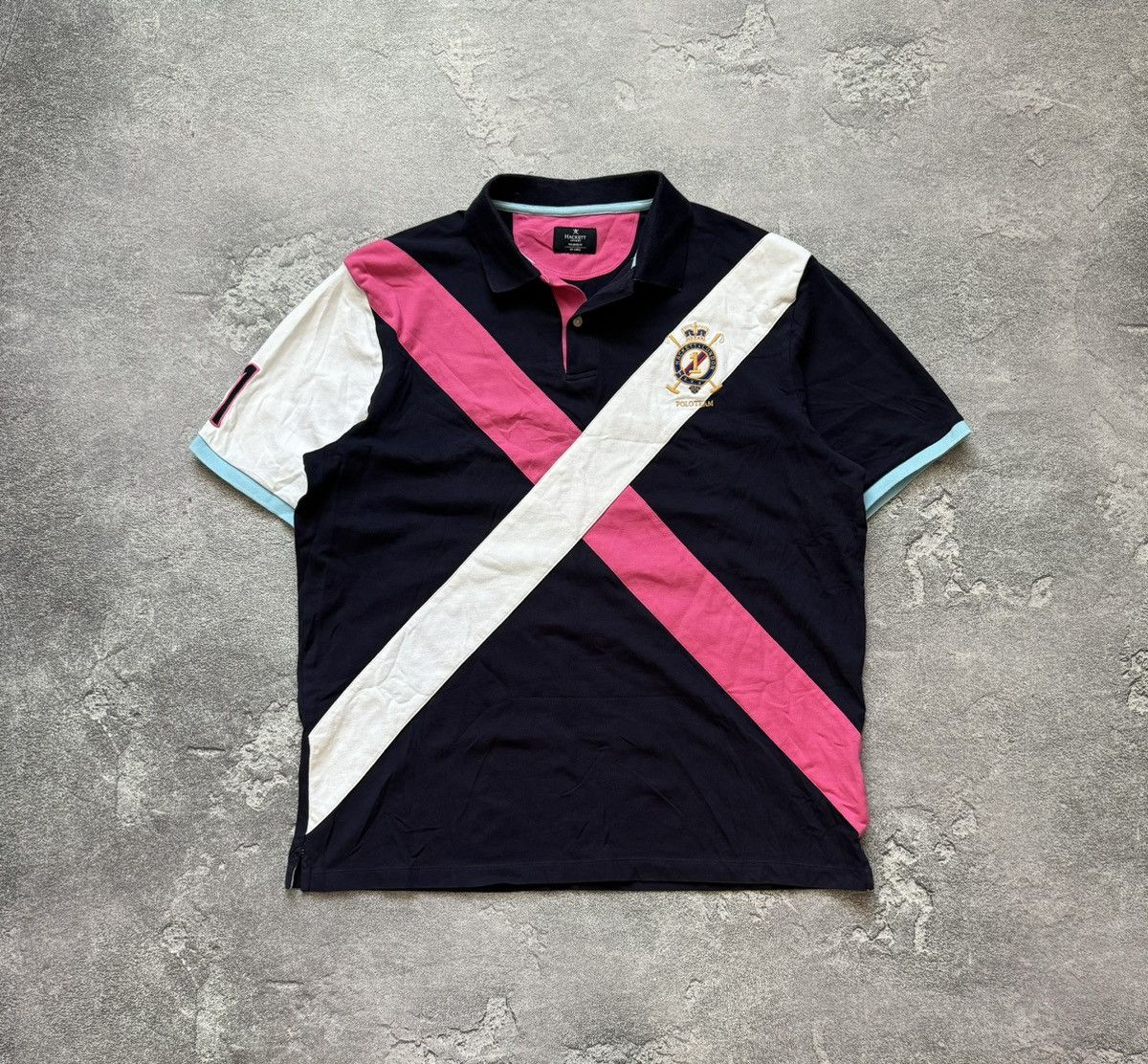 Hackett × Vintage Hackett XXL multicolour polo rugby tee T-shirt dress Size US XXL / EU 58 / 5 - 5 Thumbnail