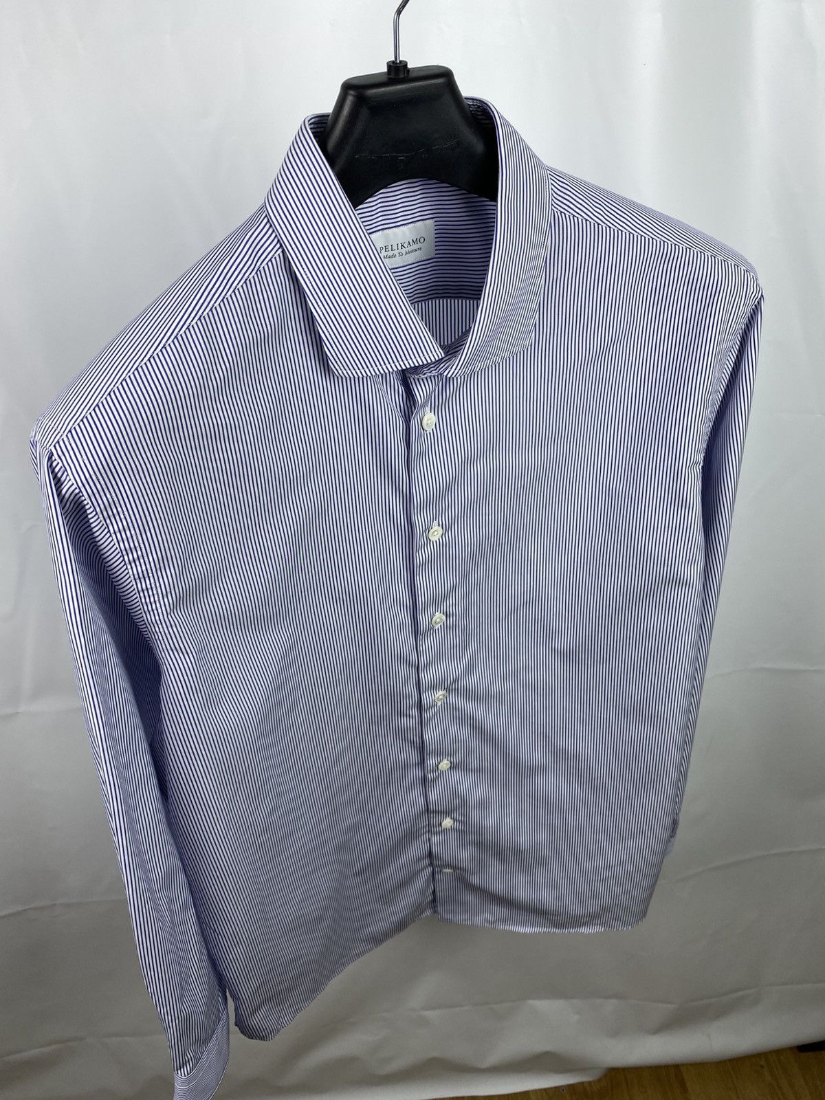 Designer Pelikamo Zurich Striped Blue Shirt Button Up size M Size US M / EU 48-50 / 2 - 5 Thumbnail