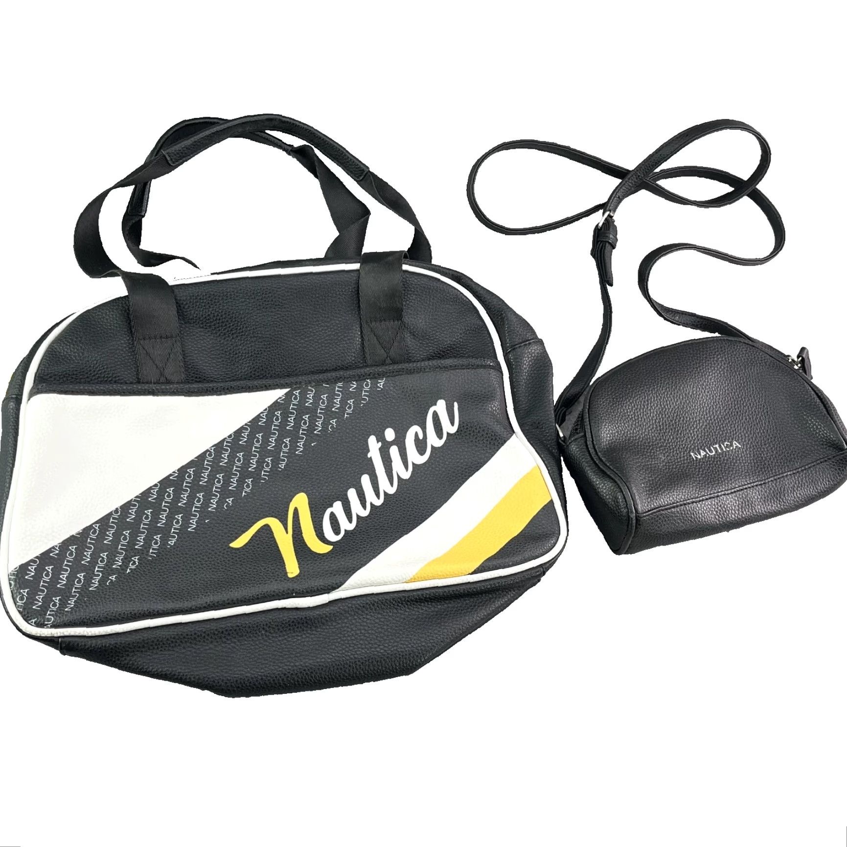 Nautica Nautica Purse LOT 2 Bowler Bag and Crossbody Y2k Classic Retro Chic Preppy 90's Bag Crossbody Womens Small Black 90s Vintage Style Size ONE SIZE - 2 Thumbnail