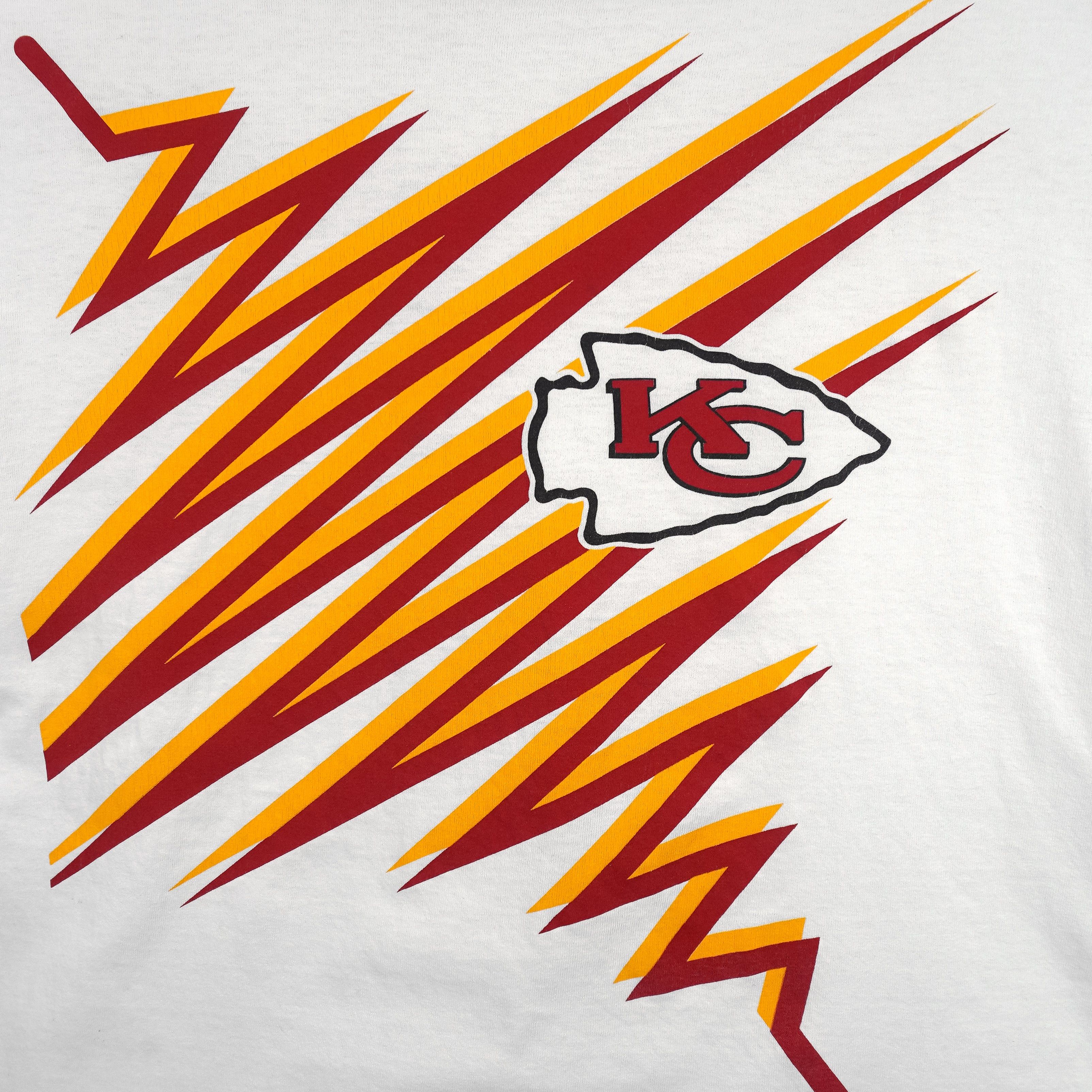 Starter NFL - Kansas City Chiefs Shockwave T-Shirt 1990s Size US L / EU 52-54 / 3 - 3 Thumbnail