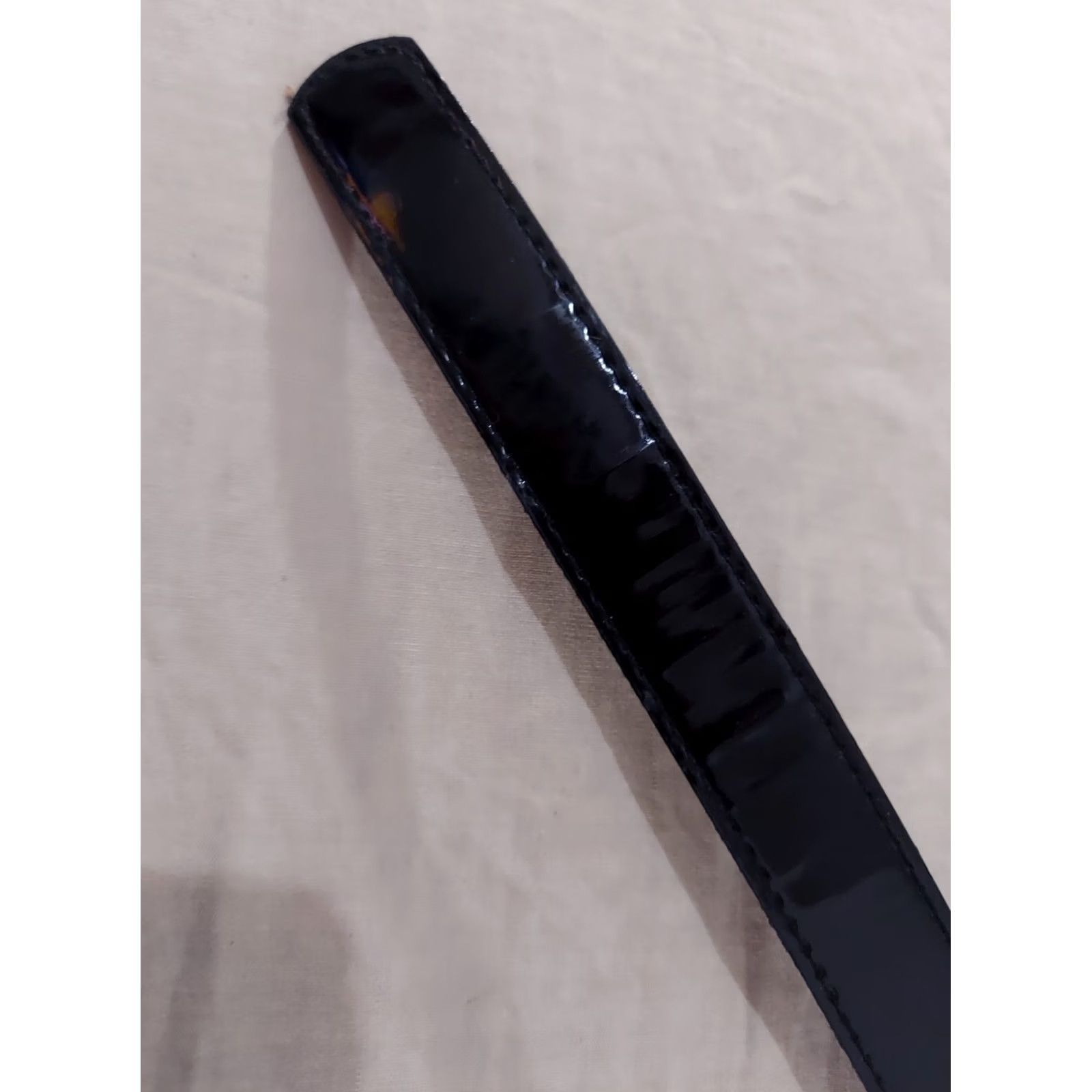 Vintage Womens Leather Belt Black Belt One Size Women Leather Black Size ONE SIZE - 2 Thumbnail