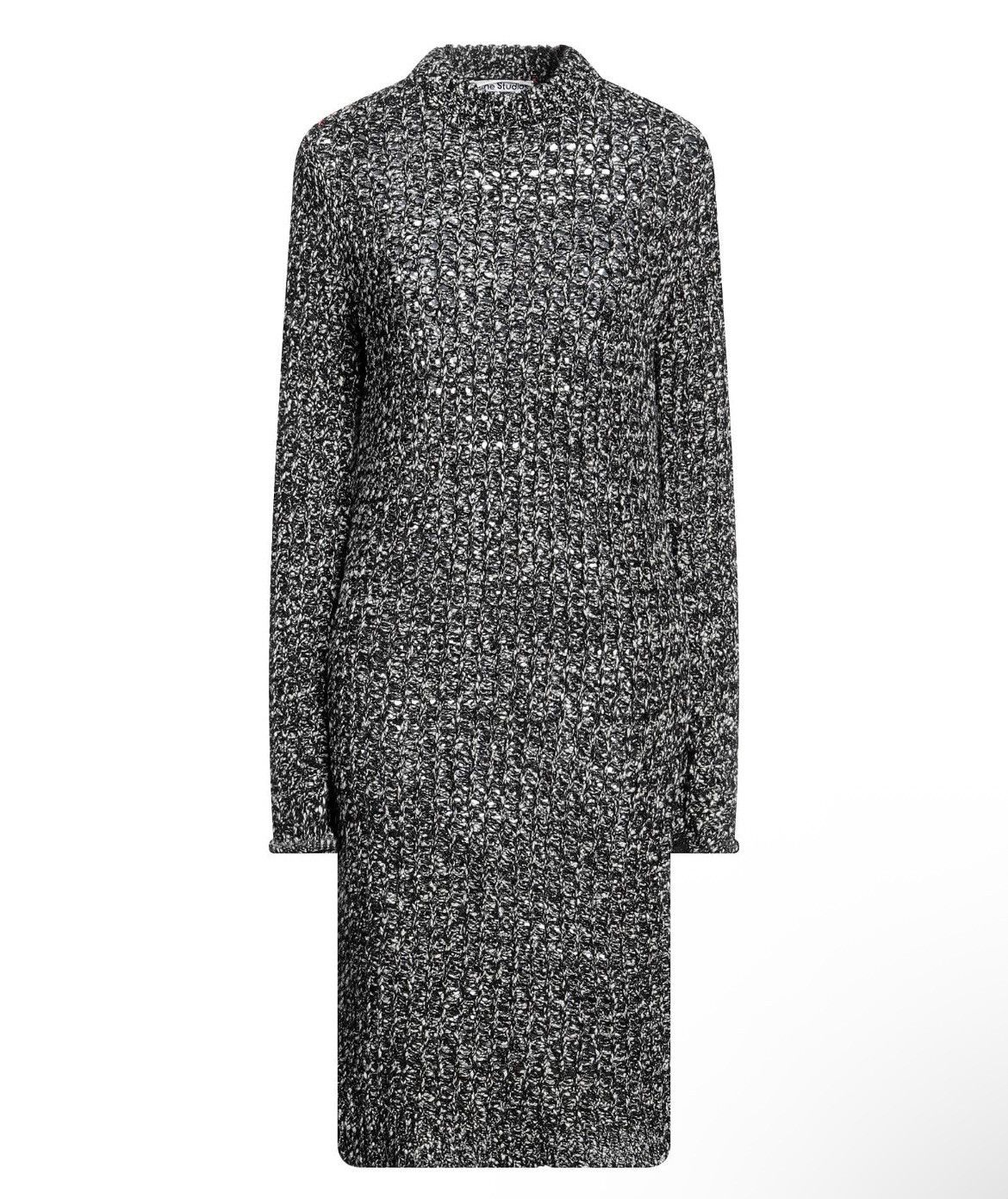 Acne Studios Acne Studios Black & White Open Knit Dress Size L / US 10 / IT 46 - 4 Thumbnail