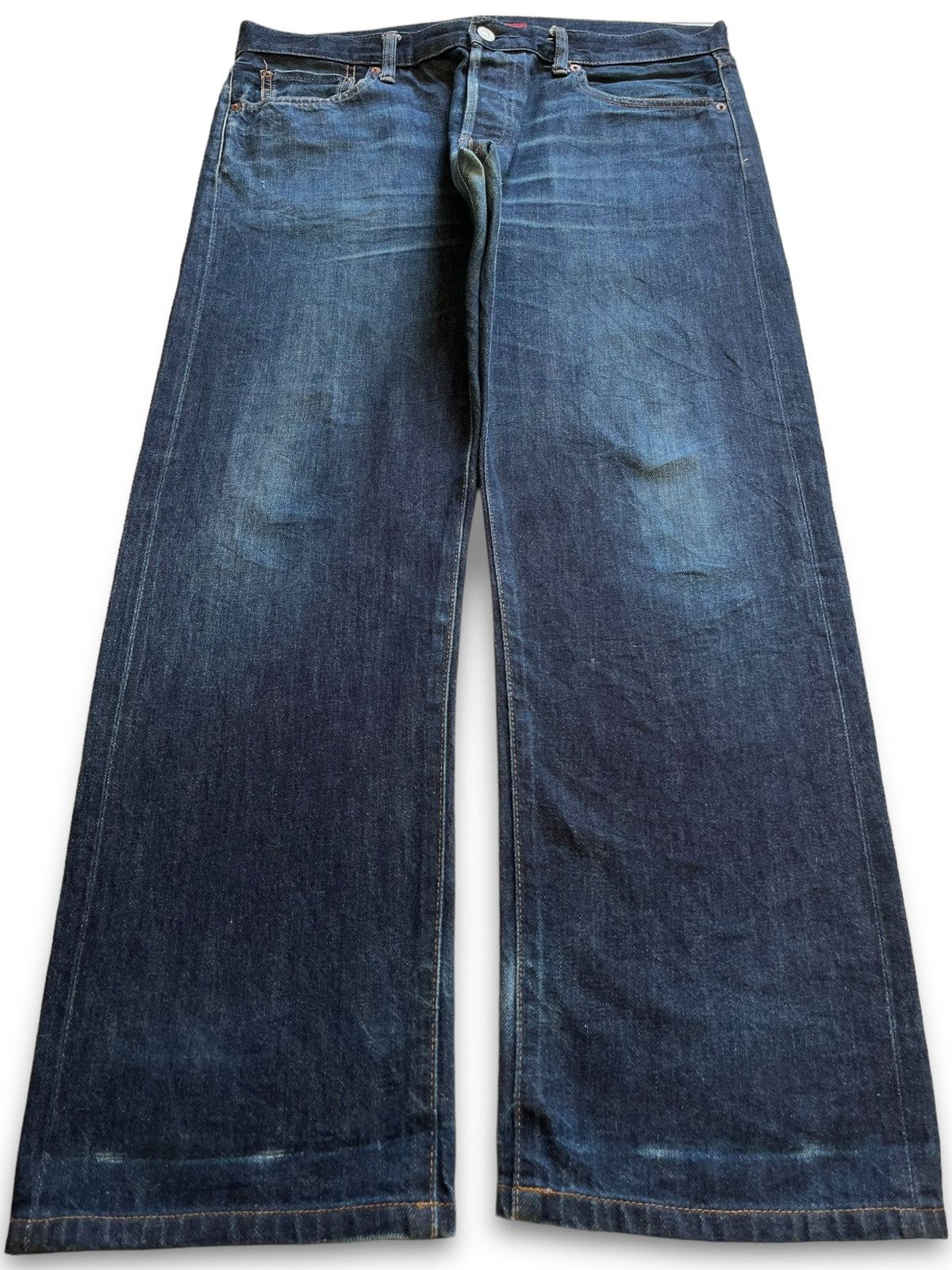 Uniqlo Vintage Japanese Uniqlo Selvedge Button Fly Loose Jeans Size US 37 - 2 Thumbnail