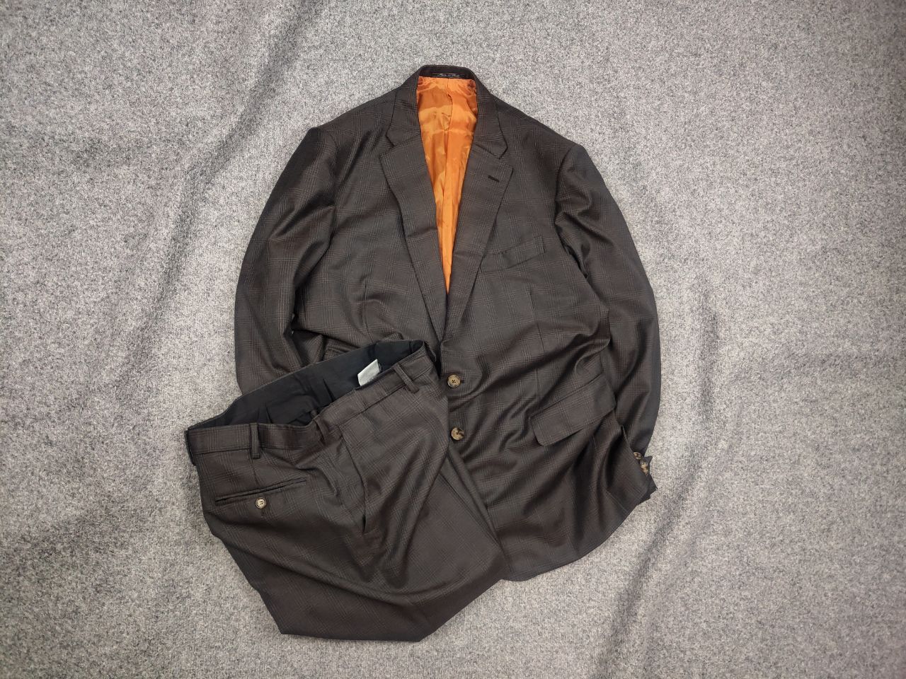Ermenegildo Zegna Ermenegildo Zegna Electa Check Classic Wool Suit Blazer Size US XL / EU 56 / 4 - 2 Thumbnail