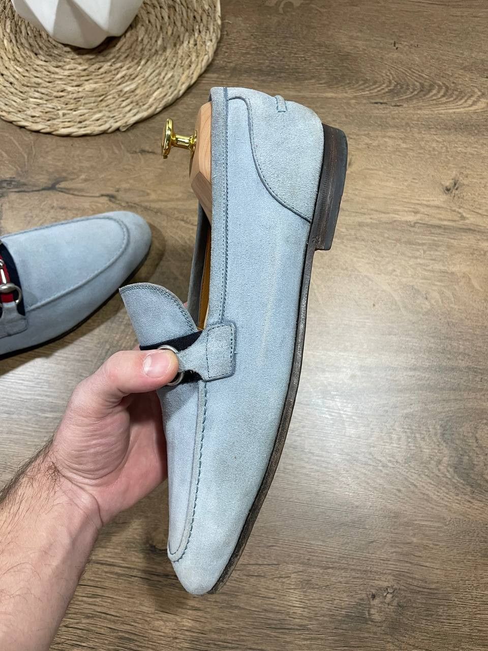 Gucci Gucci horsebit mens suede lite blue loafers size UK 8 US 9 Size US 9 / EU 42 - 8 Thumbnail