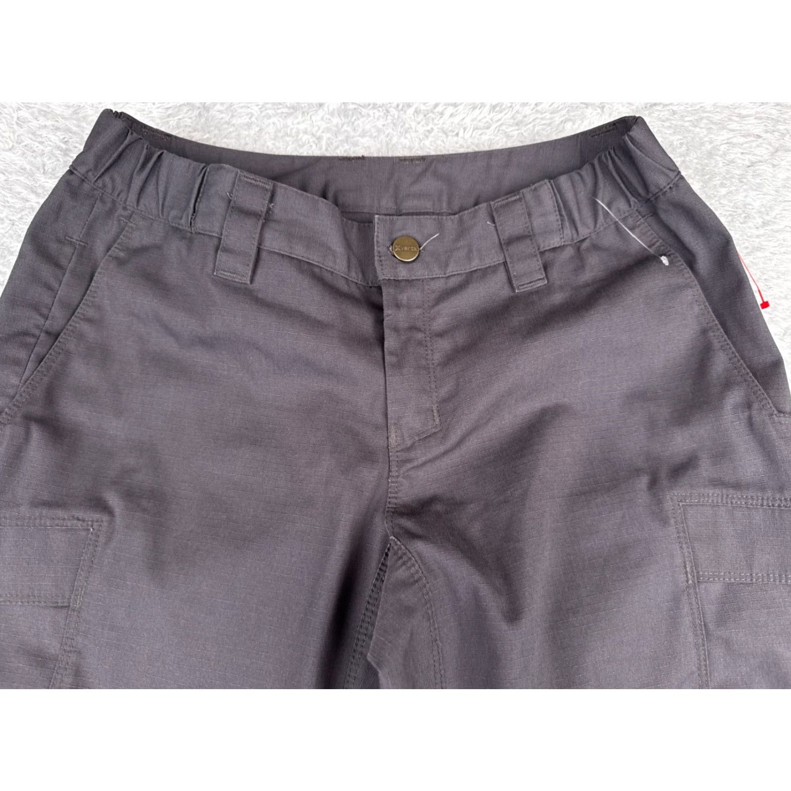 Vintage Vertx Cargo Pants Women 8 Gray Cotton Polyester Blend Regular Pocket Elastic Waist Front Flat Vintage: No Size 30" / US 8 / IT 44 - 4 Thumbnail