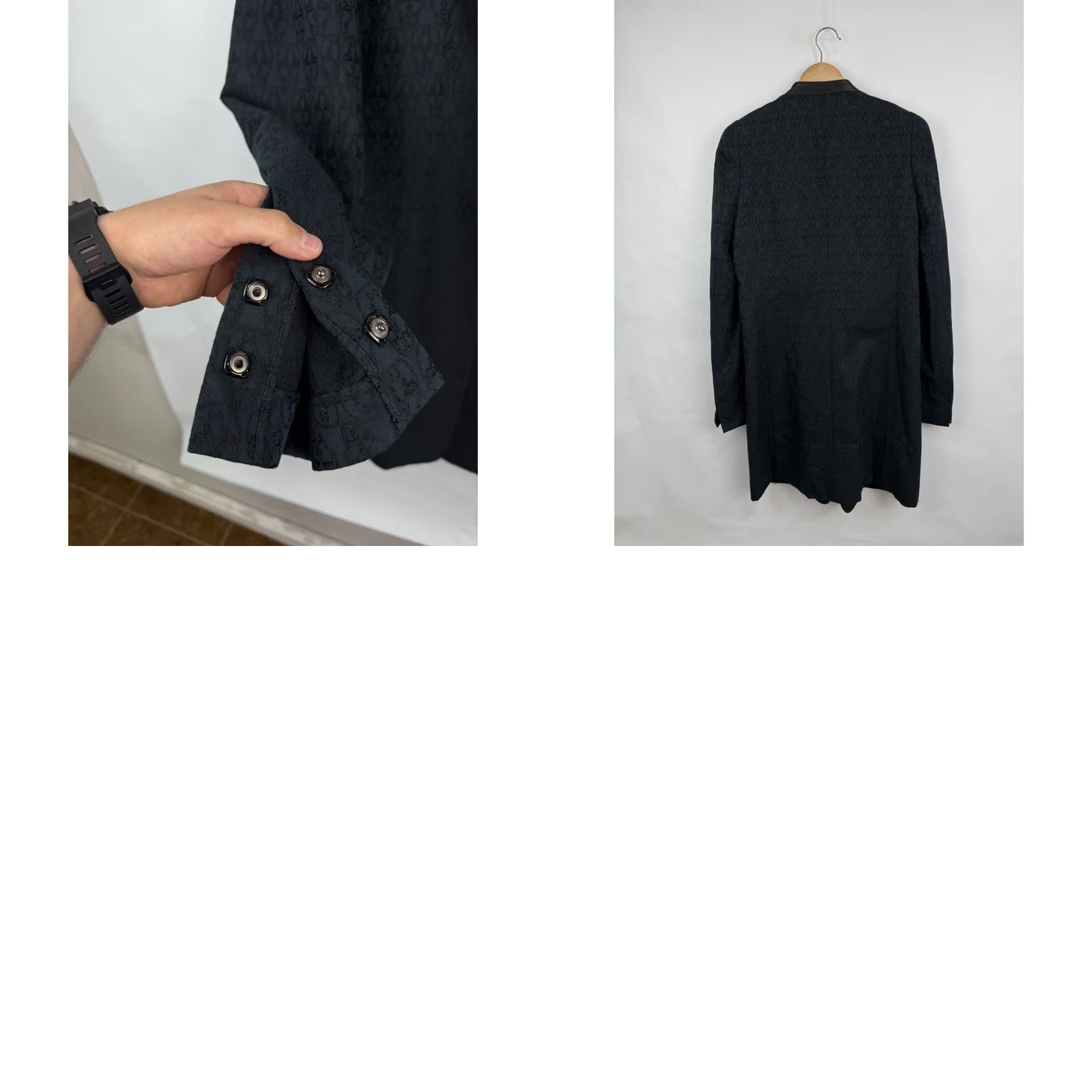 Vintage Thomas Wylde Skull Coat Leather Insert on The Collar Coat Dark Green Women Size 6 (S/M) Mens Womens Boys Girls Size M / US 6-8 / IT 42-44 - 8 Thumbnail