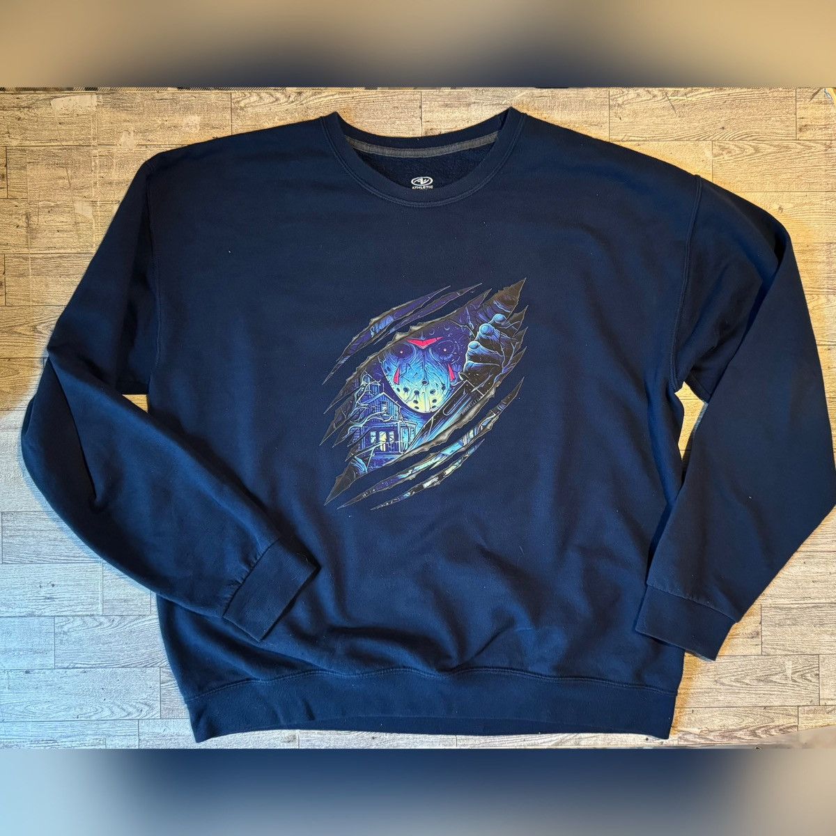 Vintage Jason, Halloween Slasher, Unisex, Retro Pullover Sweatshirt Size US L / EU 52-54 / 3 - 2 Thumbnail