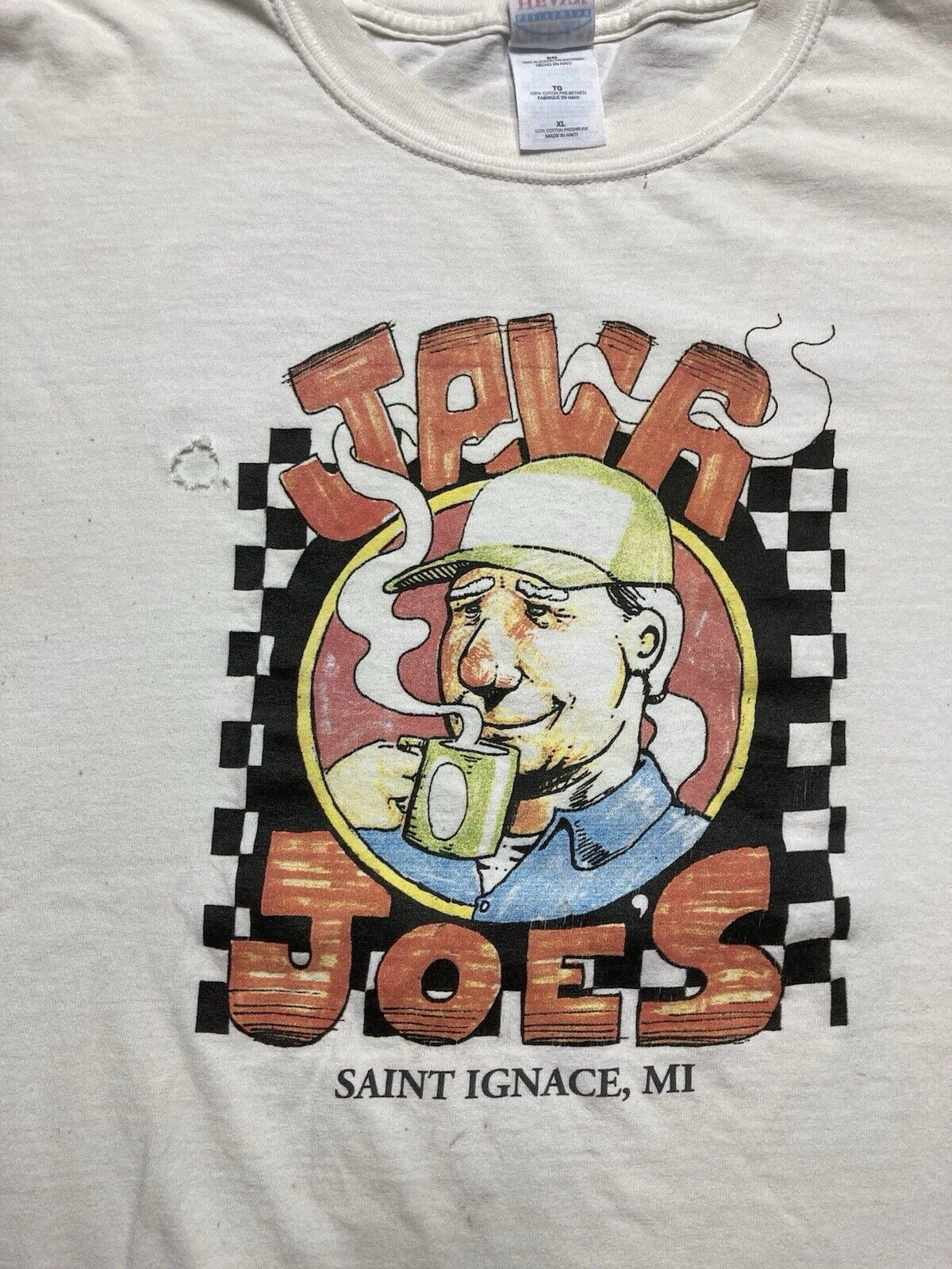 Gildan × Vintage t shirt Java Joes saint ignace Michigan coffee distressed XL Size US XL / EU 56 / 4 - 5 Thumbnail