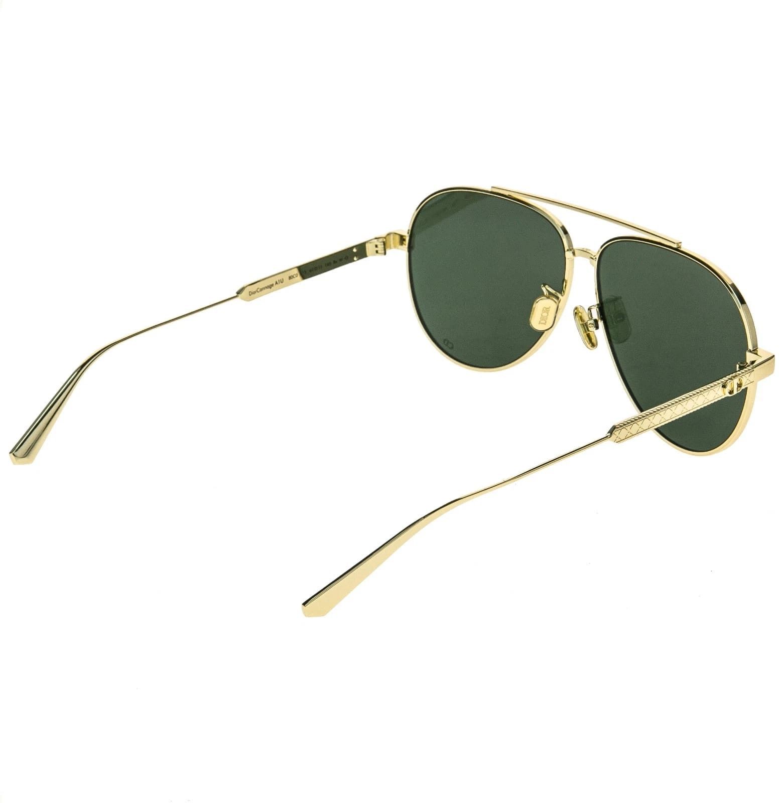 Christian Dior Monsieur CHRISTIAN DIOR Gold Green Cannage A1U CD40165U DIORCANNAGE Size ONE SIZE - 2 Thumbnail