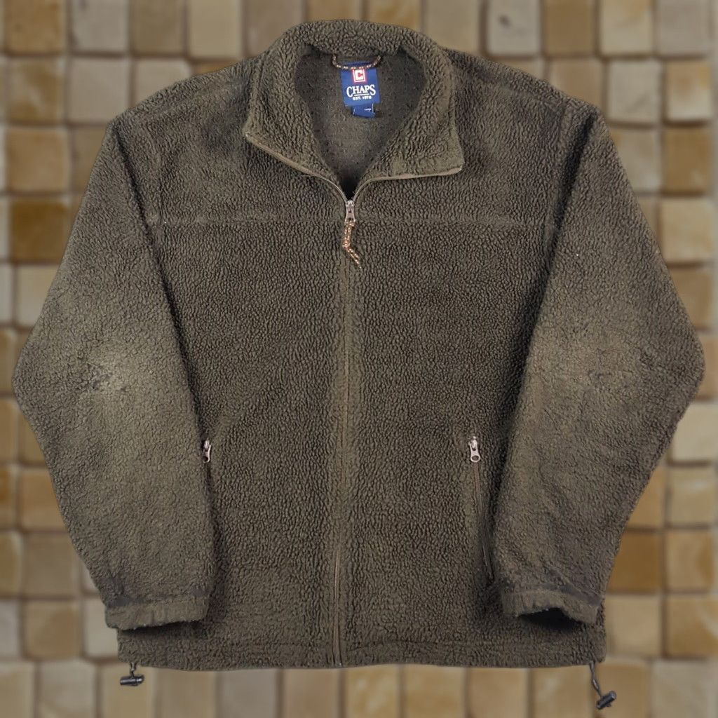 Chaps VINTAGE Chaps Jacket Outdoor Fleece Pile Distressed Zip Full Zip Outerwear Size US M / EU 48-50 / 2 - 1 Thumbnail