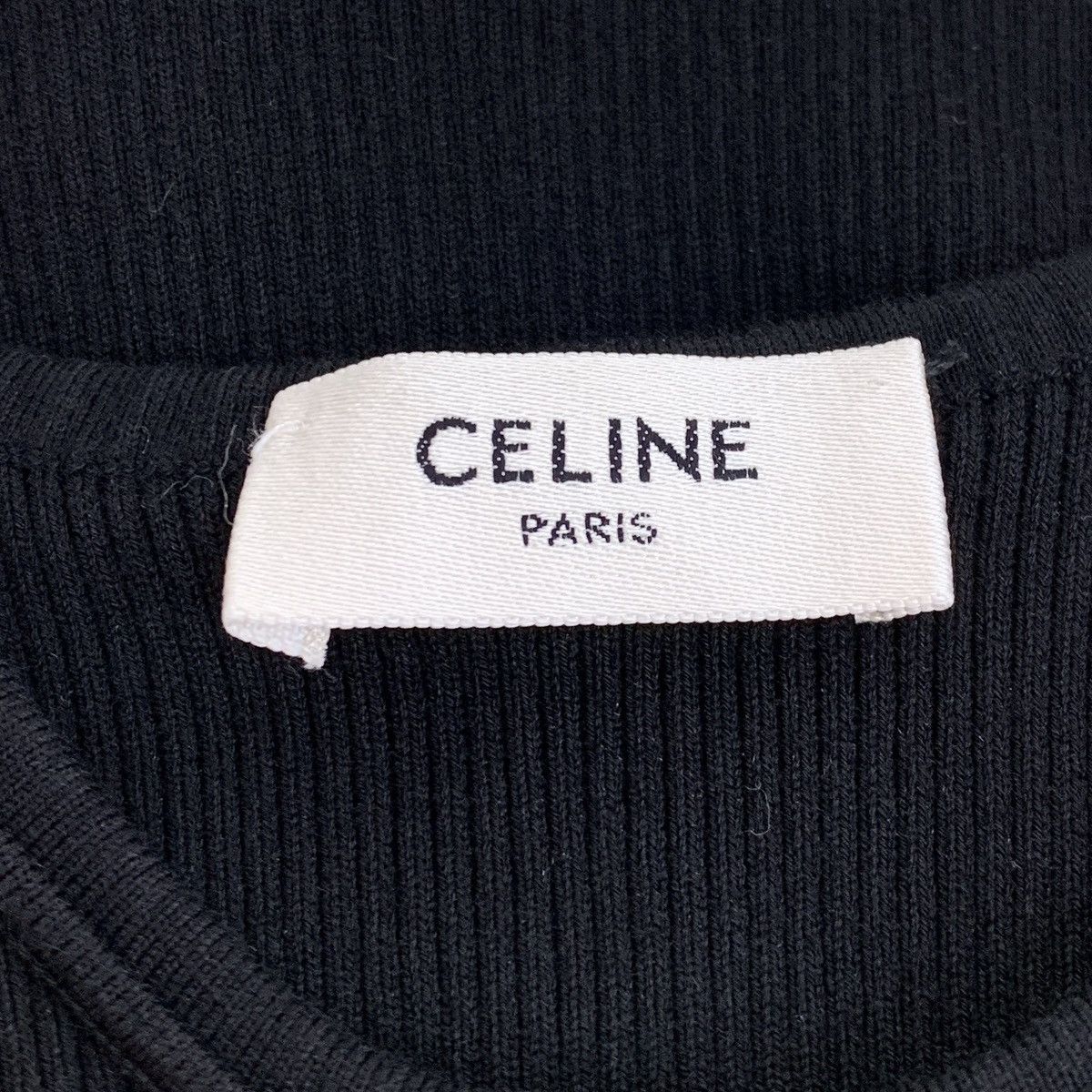 Celine Celine Black Logo Monogram Cotton Knit Tank Top Size XS / US 0-2 / IT 36-38 - 5 Thumbnail