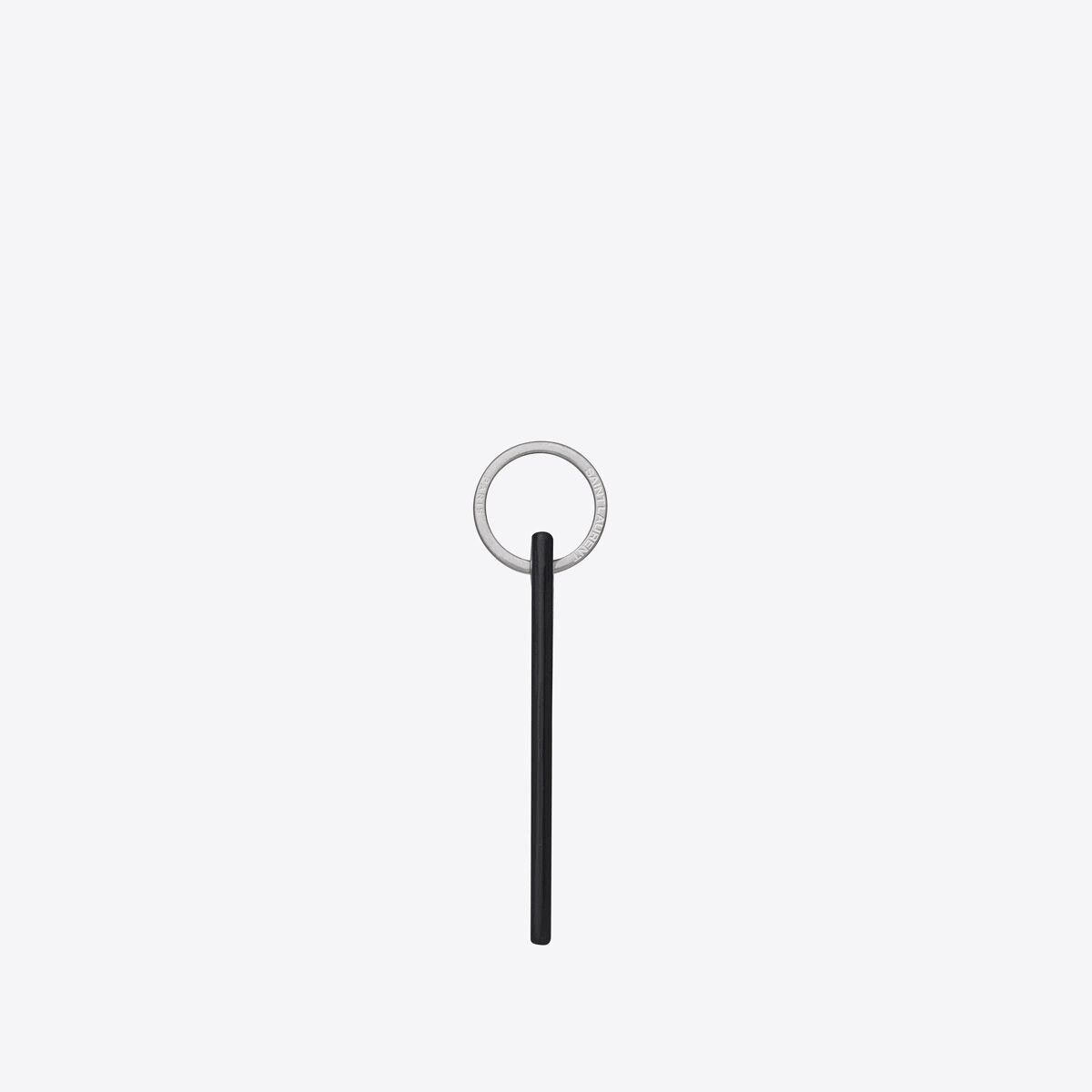 Saint Laurent Paris o1b1hav111224 Size: OS / Leather Keyring in Black Size ONE SIZE - 2 Thumbnail